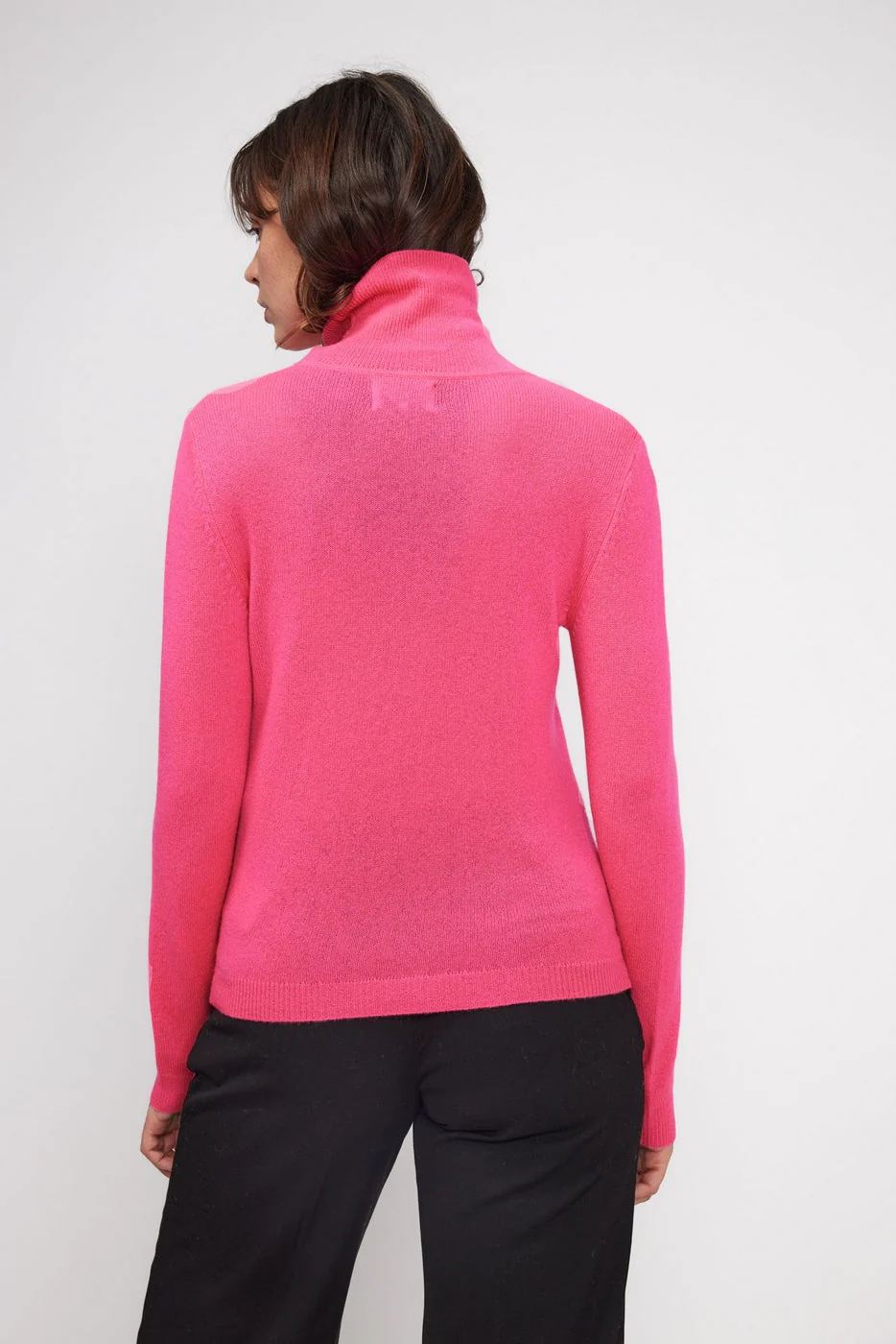 Pull Col Roule Zoe - Rose Fluo - Image 3
