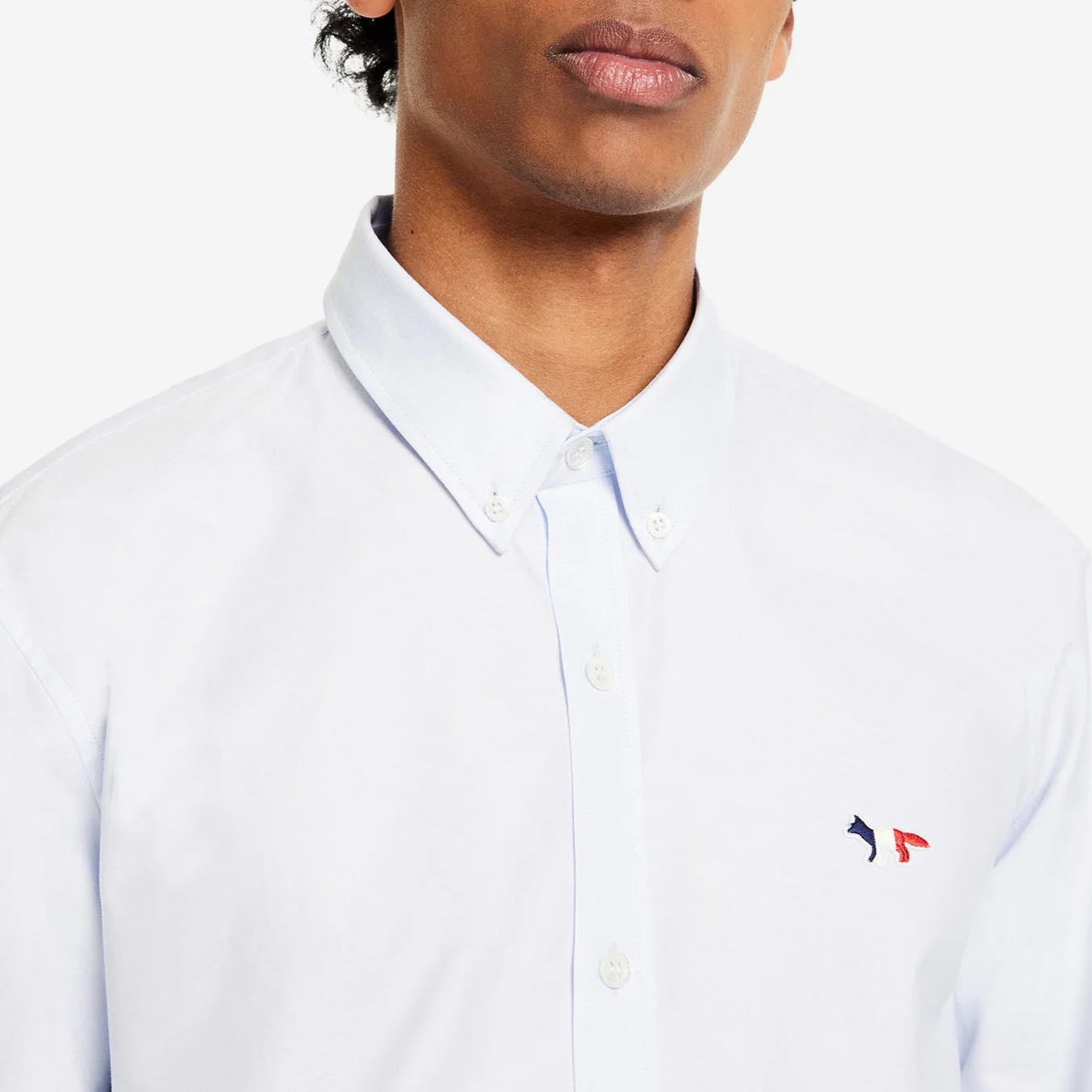 Tricolor Fox Patch Classic Shirt - Bl - Homme - Image 2