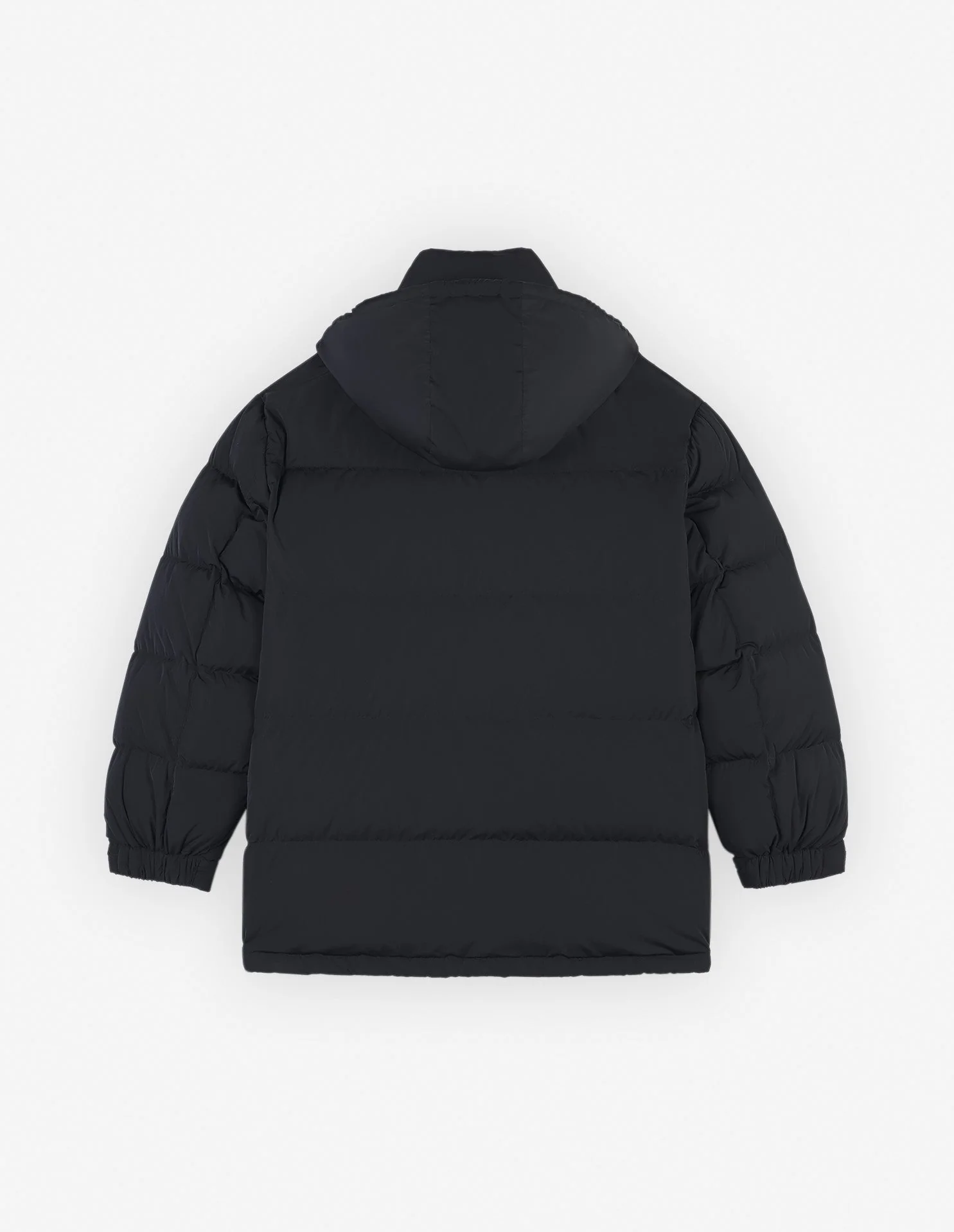 Hooded Puffer In Nylon With Bold Fox Head Patch - Black - Homme - Image 2