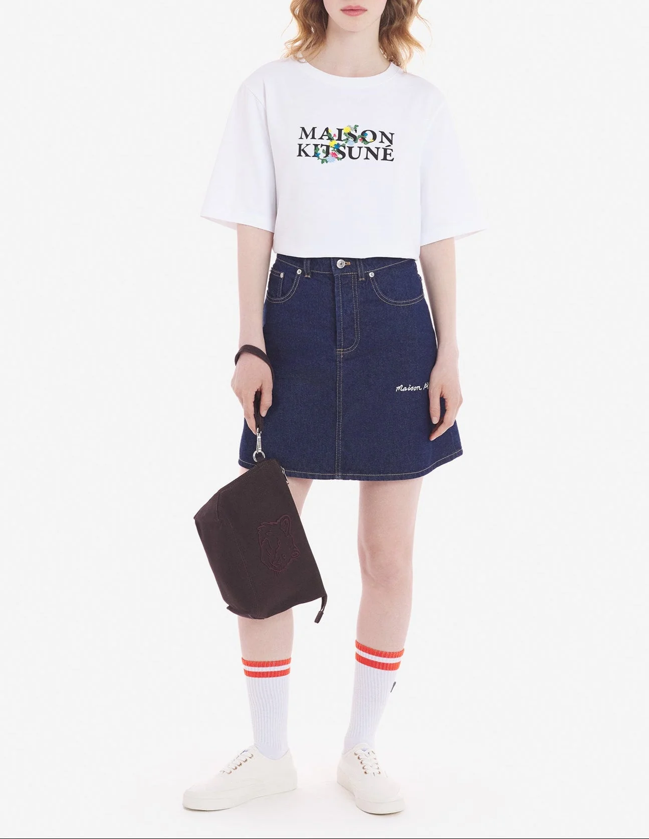 Mini A-Line Skirt In Indigo Denim - Washed Indigo - Femme - Image 3