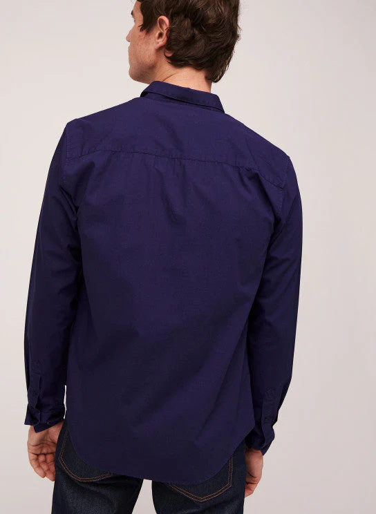 Maison Standards - Maison Standars - Chemise John Popeline Pat - Bleu - Homme - Image 3
