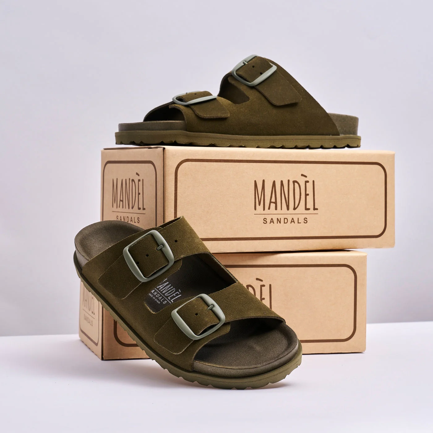 Sandales Ana Suede Moss Green - Femme - Image 6