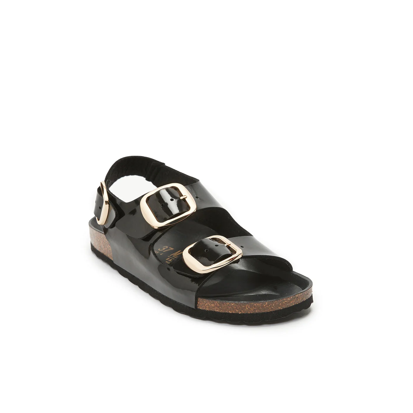 Carlos Big Buckle Patent Black - Femme - Image 2