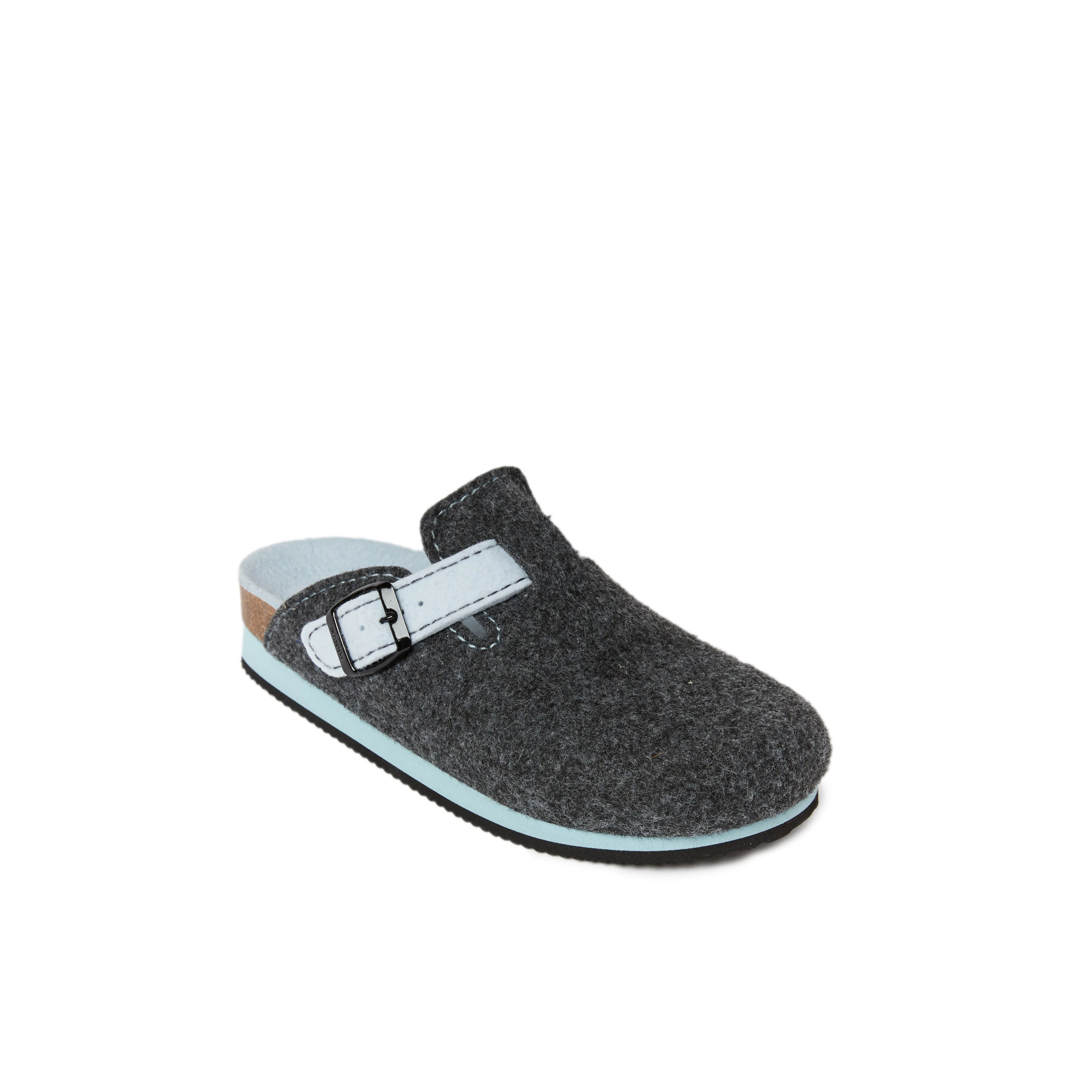 Sabots Noe Noir Gris & Light Bleu - Femme - Image 2