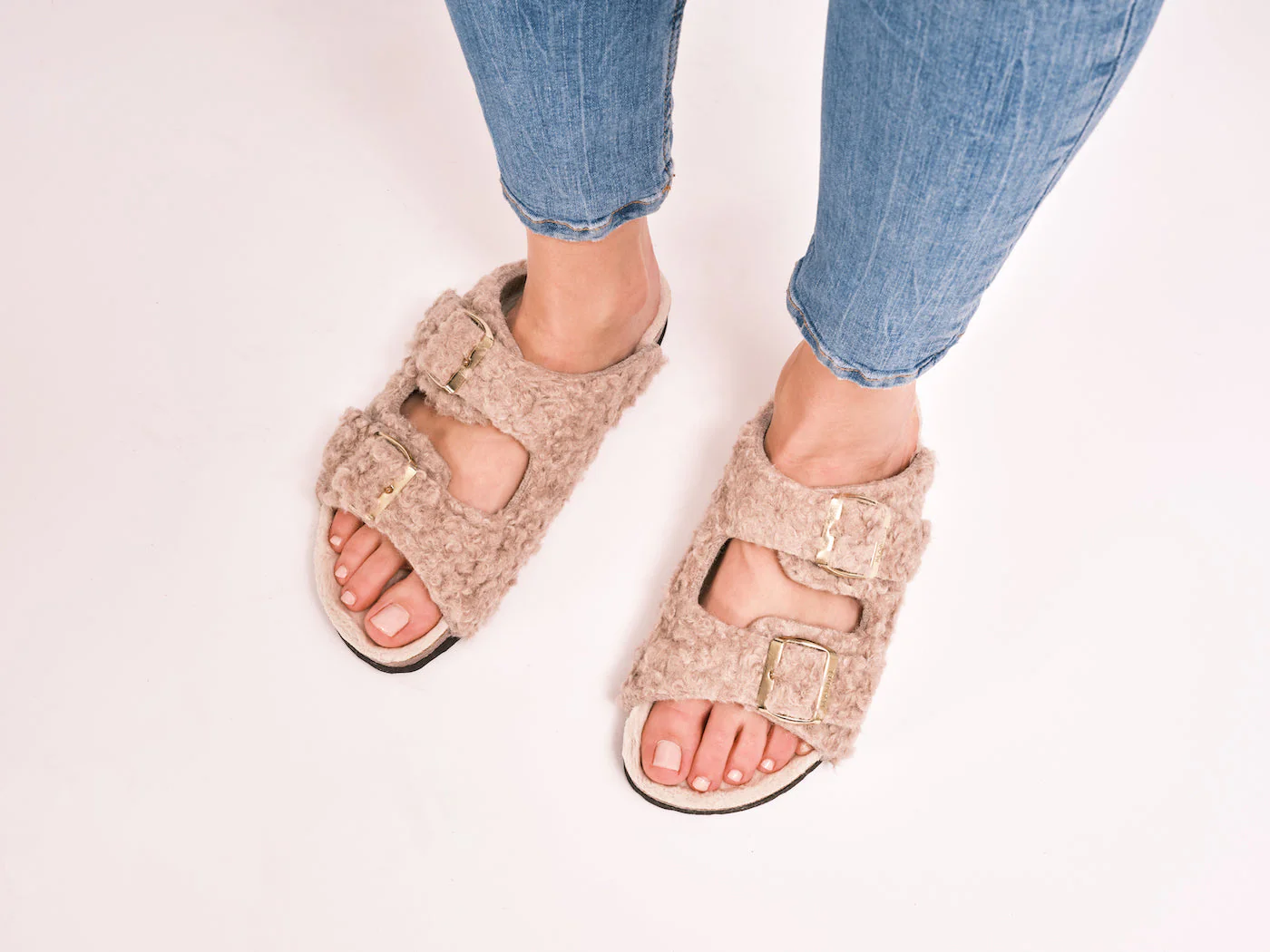 Sandales Alberto Teddy Taupe - Femme - Image 7