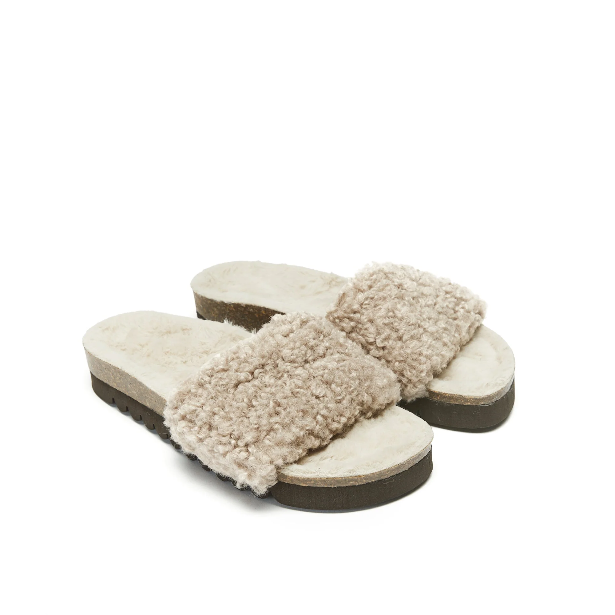 Sandales Laia Teddy Taupe - Femme - Image 3