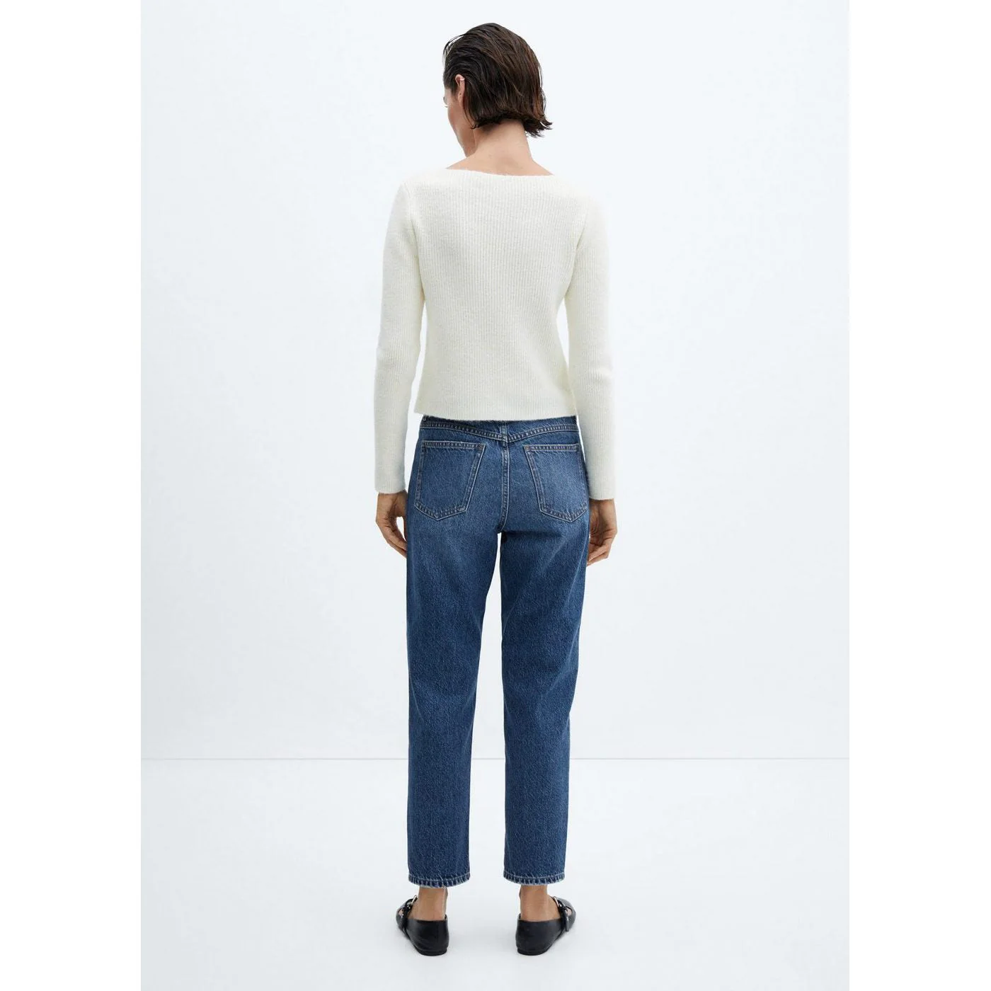 Jean Mom Taille Haute - Dark Blue - Image 3