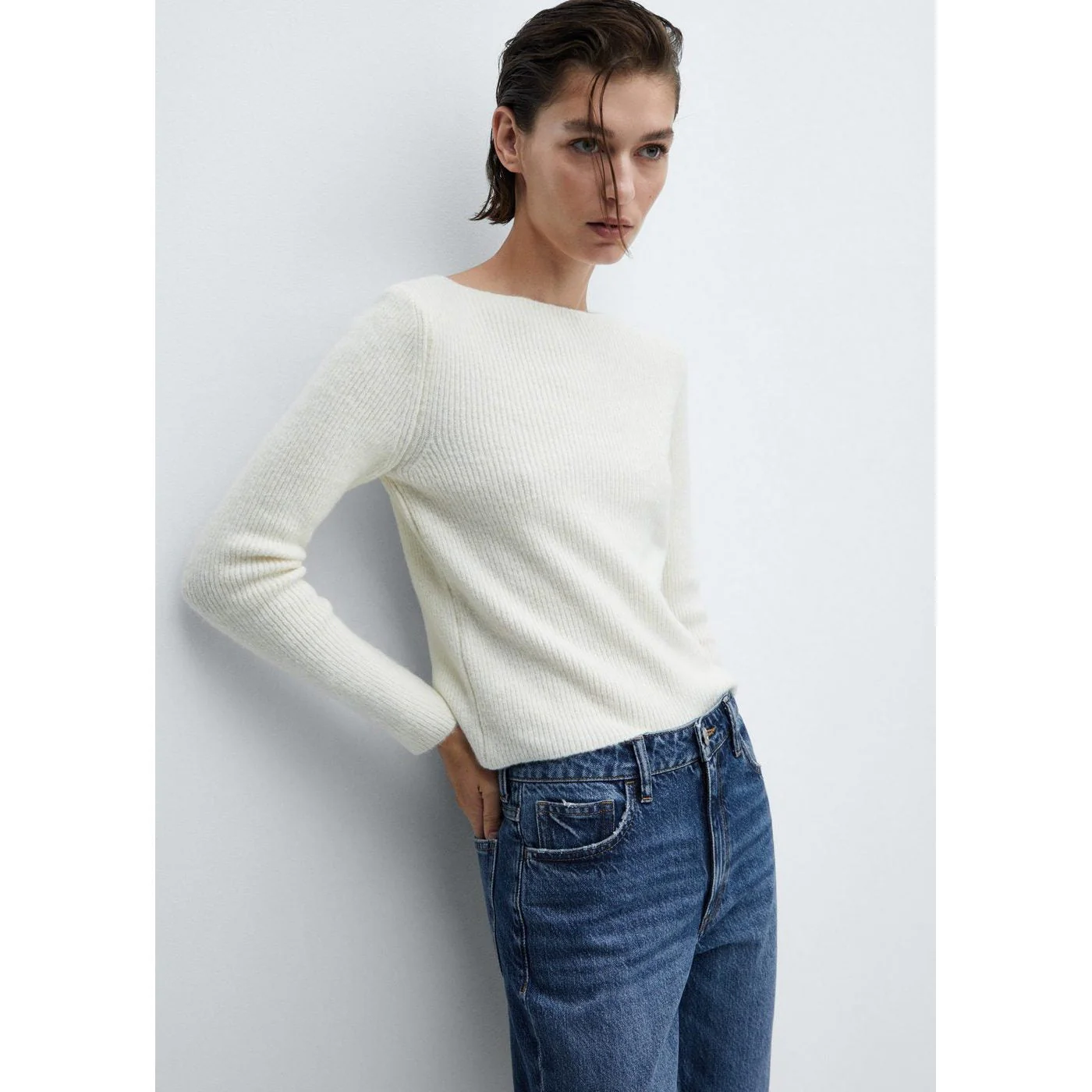 Jean Mom Taille Haute - Dark Blue - Image 4