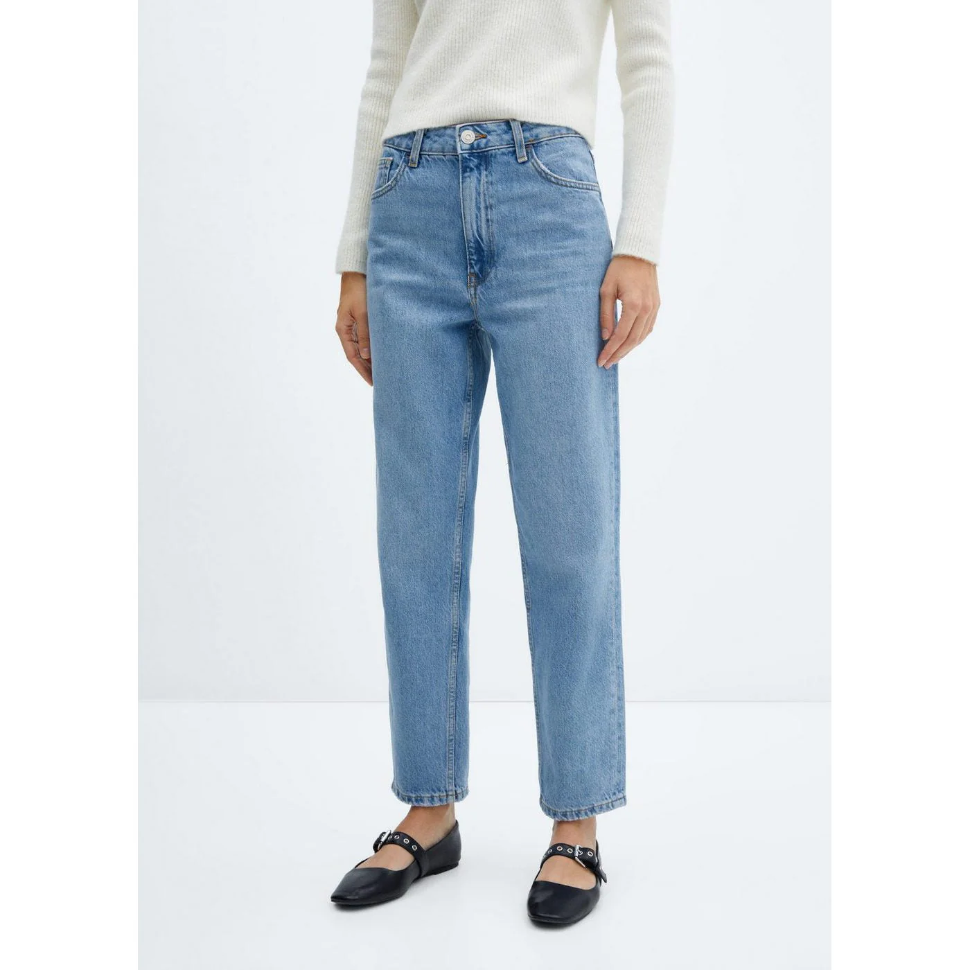Jean Mom Taille Haute - Medium Blue - Image 2
