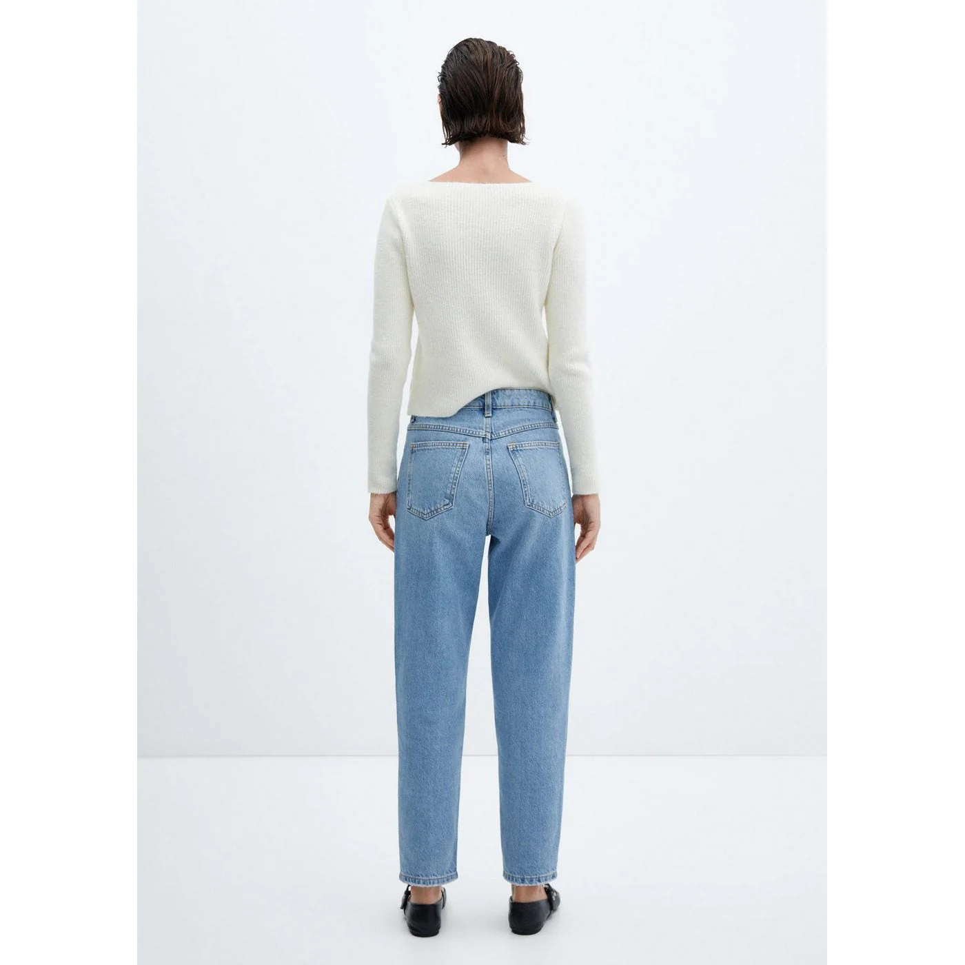 Jean Mom Taille Haute - Medium Blue - Image 3