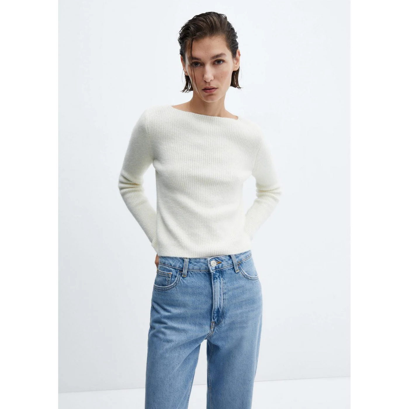 Jean Mom Taille Haute - Medium Blue - Image 4