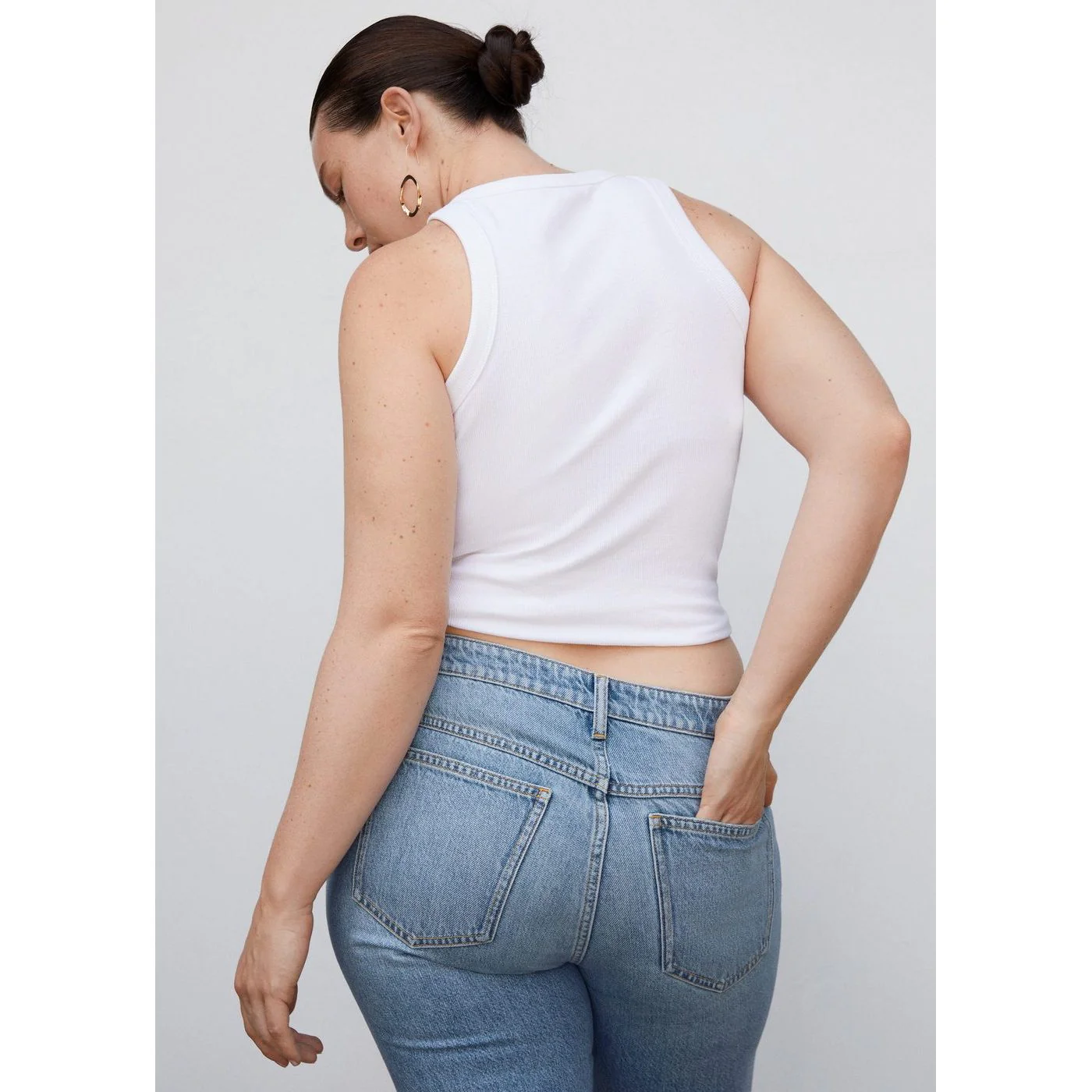 Jean Mom Taille Haute - Medium Blue - Image 6