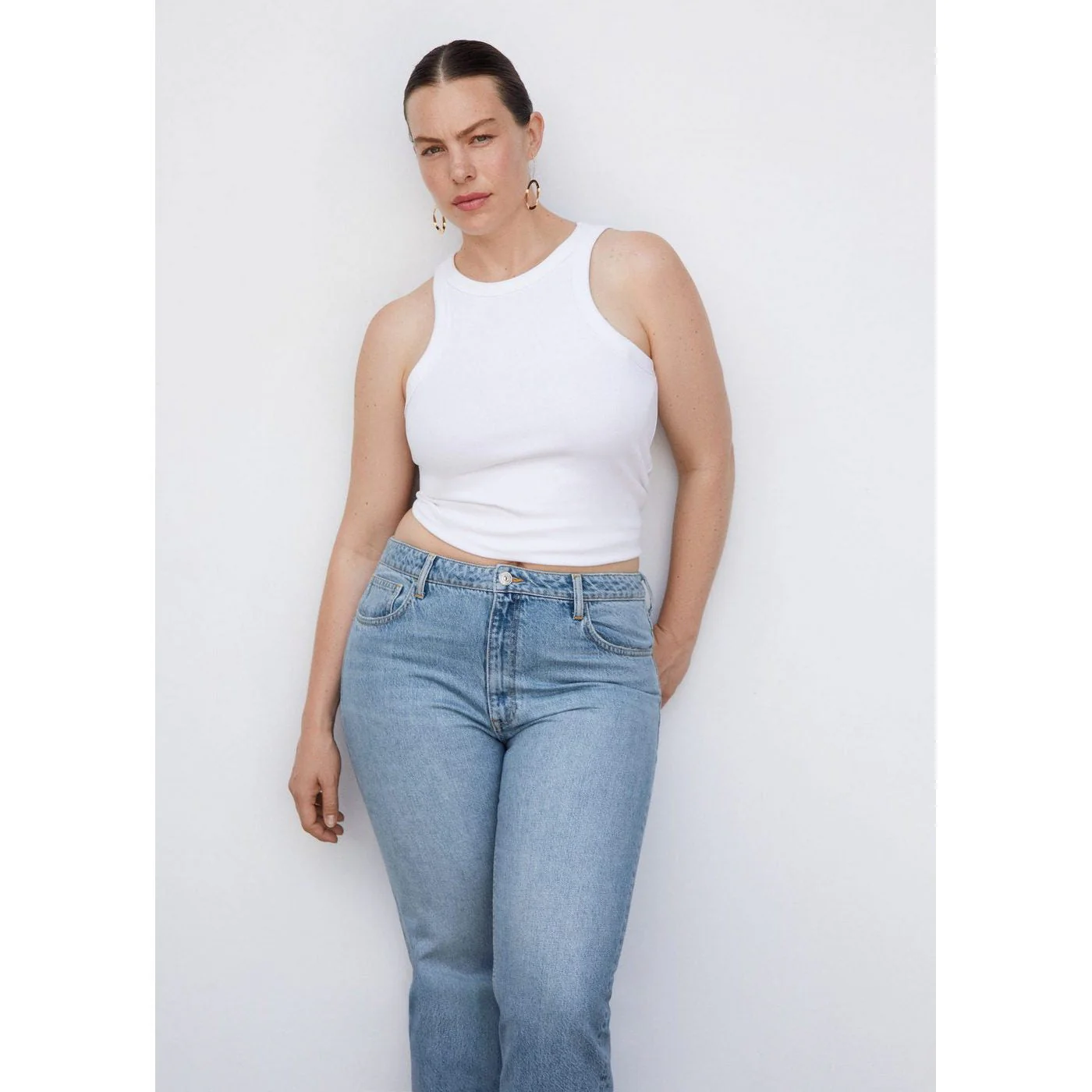 Jean Mom Taille Haute - Medium Blue - Image 7