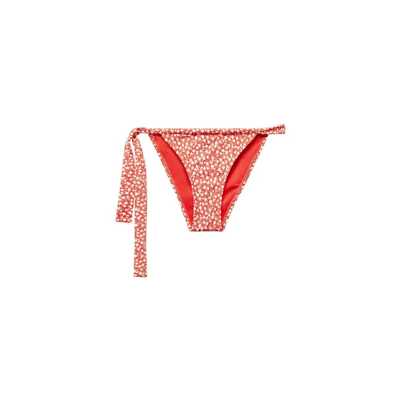 Culotte Bikini Classique Fleurie - Red - Image 8