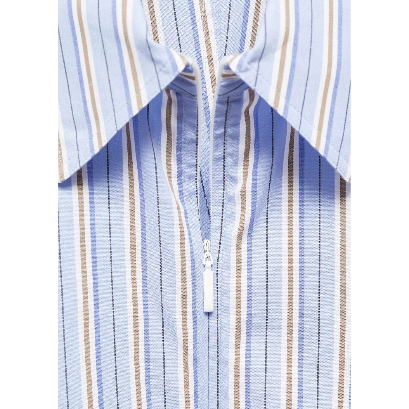Robe Chemise Fermeture ╔Clair Rayures - Sky Blue - Image 6