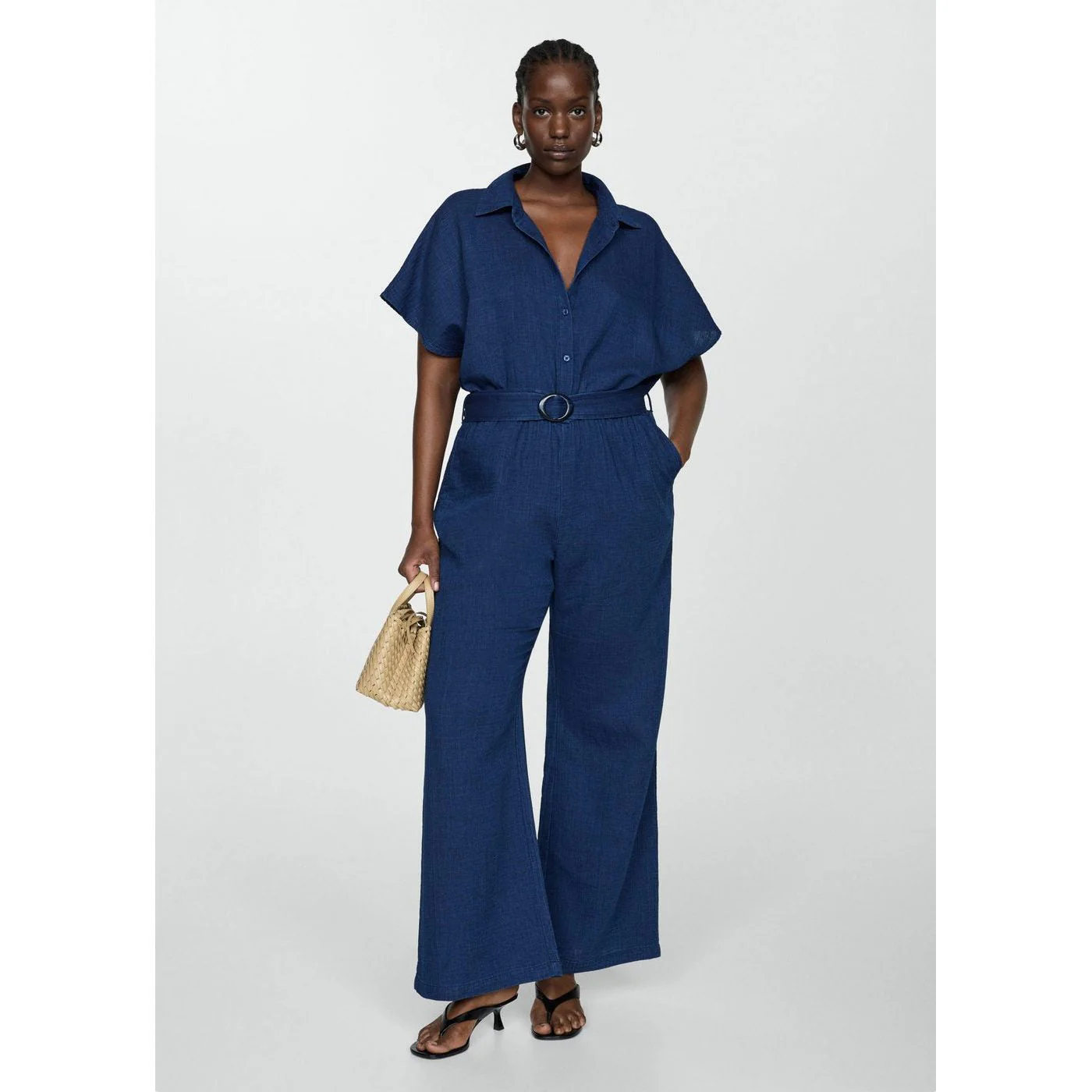 Combinaison Chemise En Jean - Night Blue - Image 5
