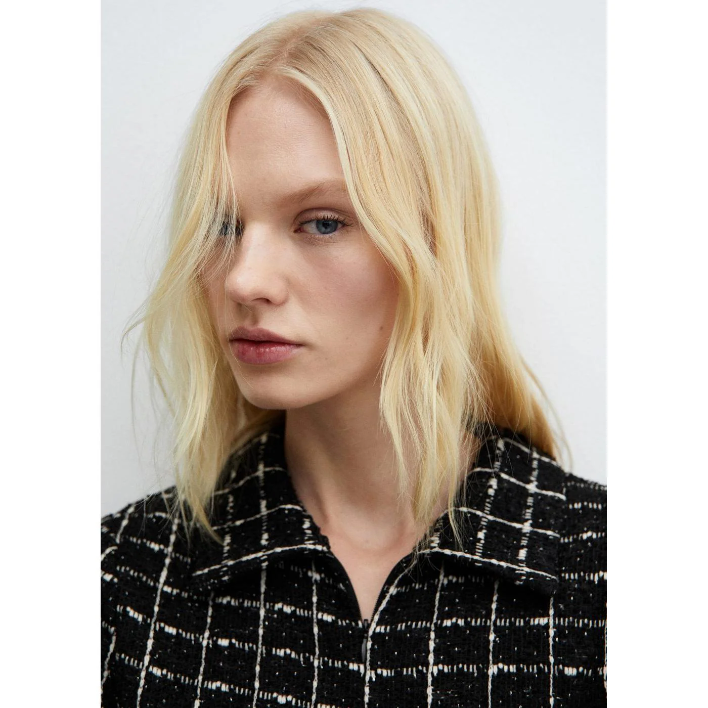 Combinaison Tweed Manches Courtes - Black - Image 4