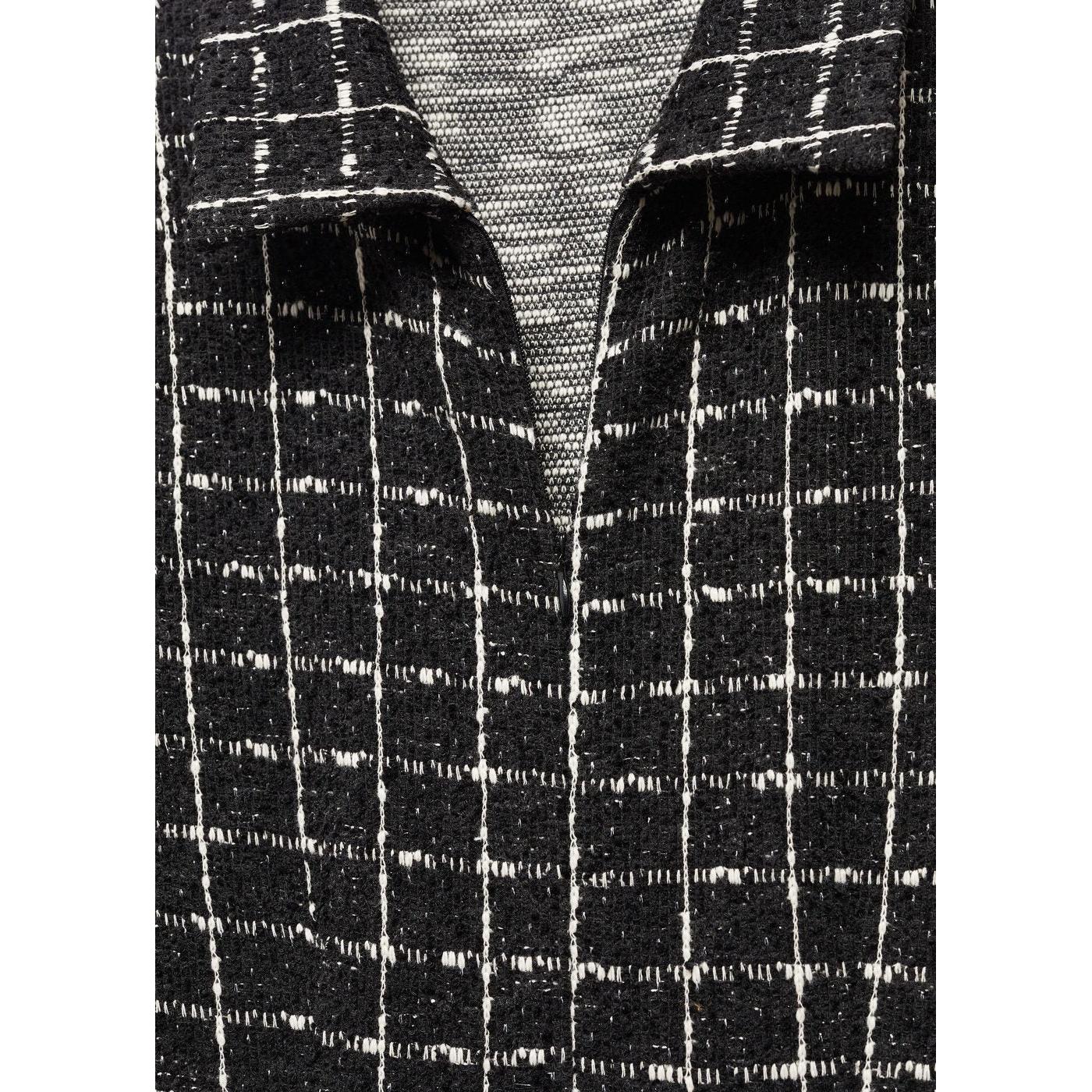 Combinaison Tweed Manches Courtes - Black - Image 6