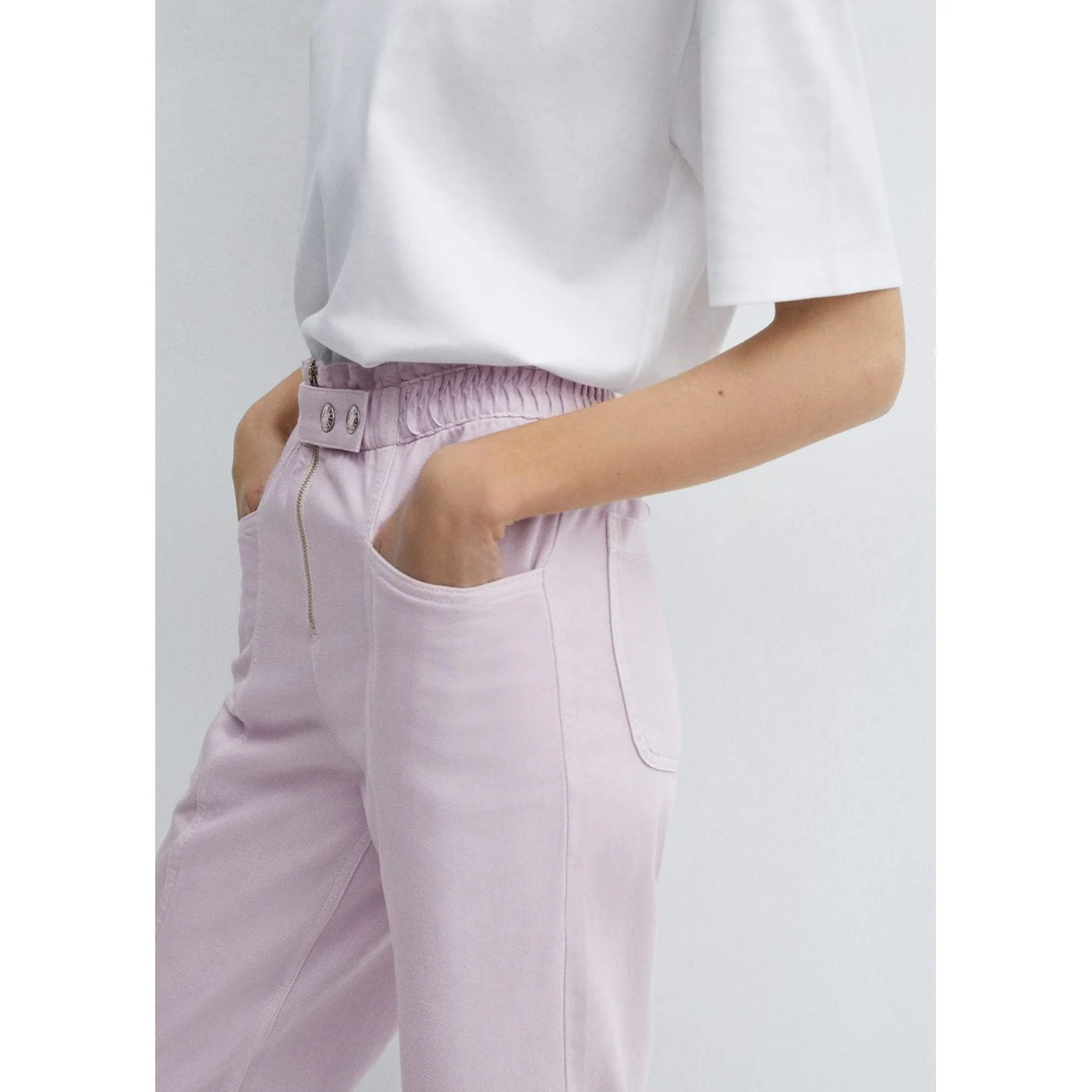 Jean Slouchy Taille élastique - Light/Pastel Purple - Image 6