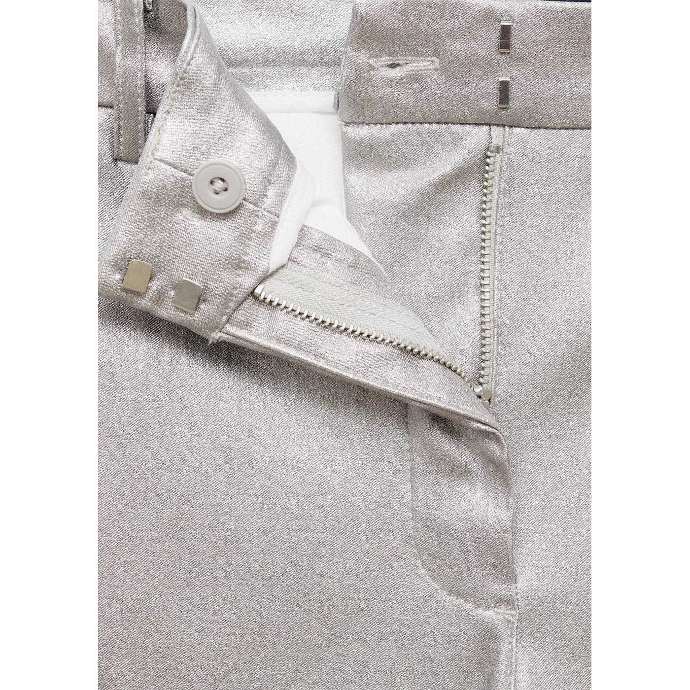 Pantalon Flare Métallisé - Silver - Image 6