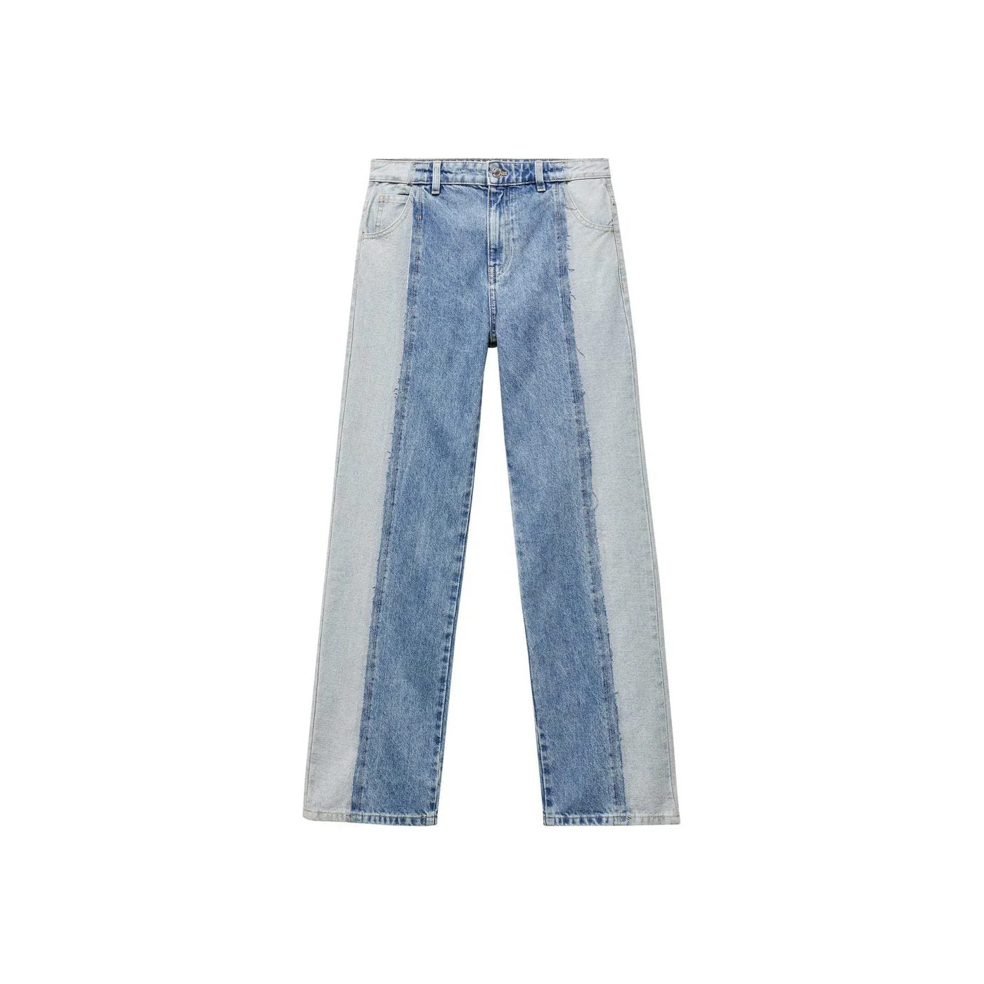 Jean Coupe Droite Bicolore - Medium Blue - Image 10