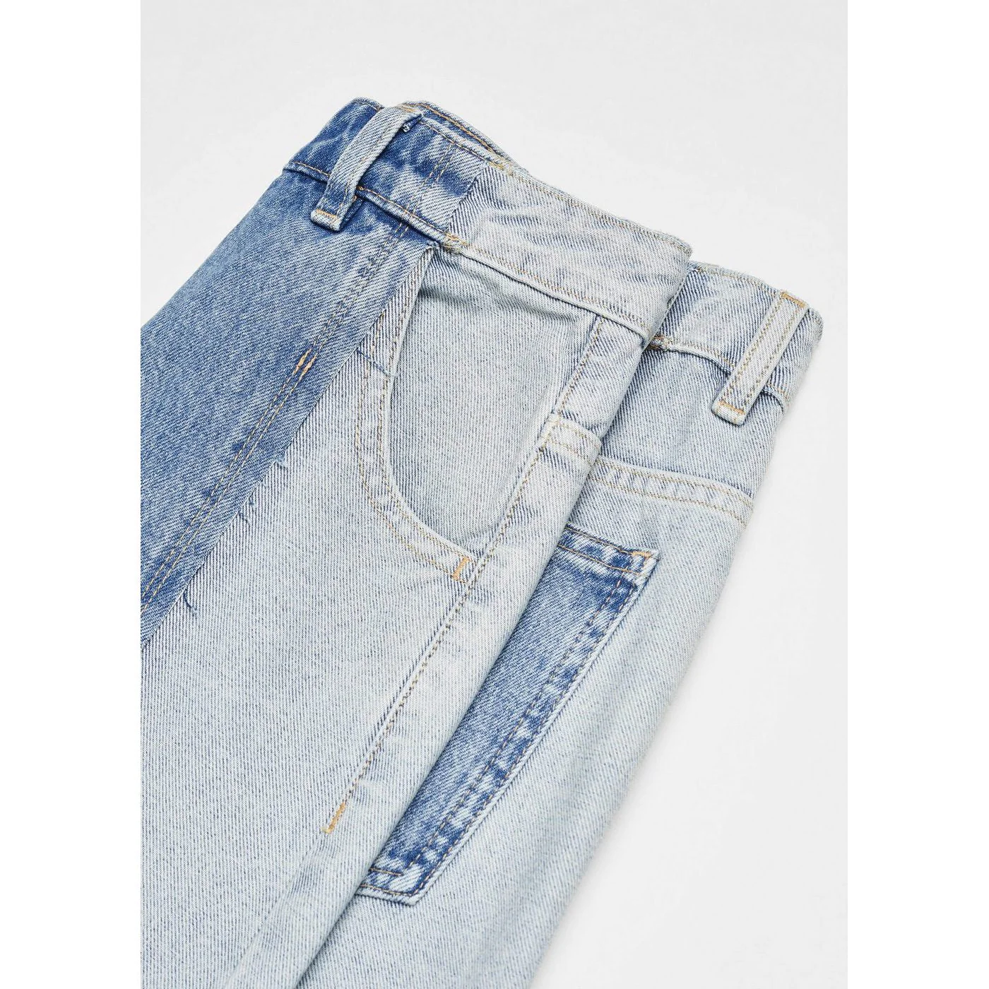 Jean Coupe Droite Bicolore - Medium Blue - Image 8