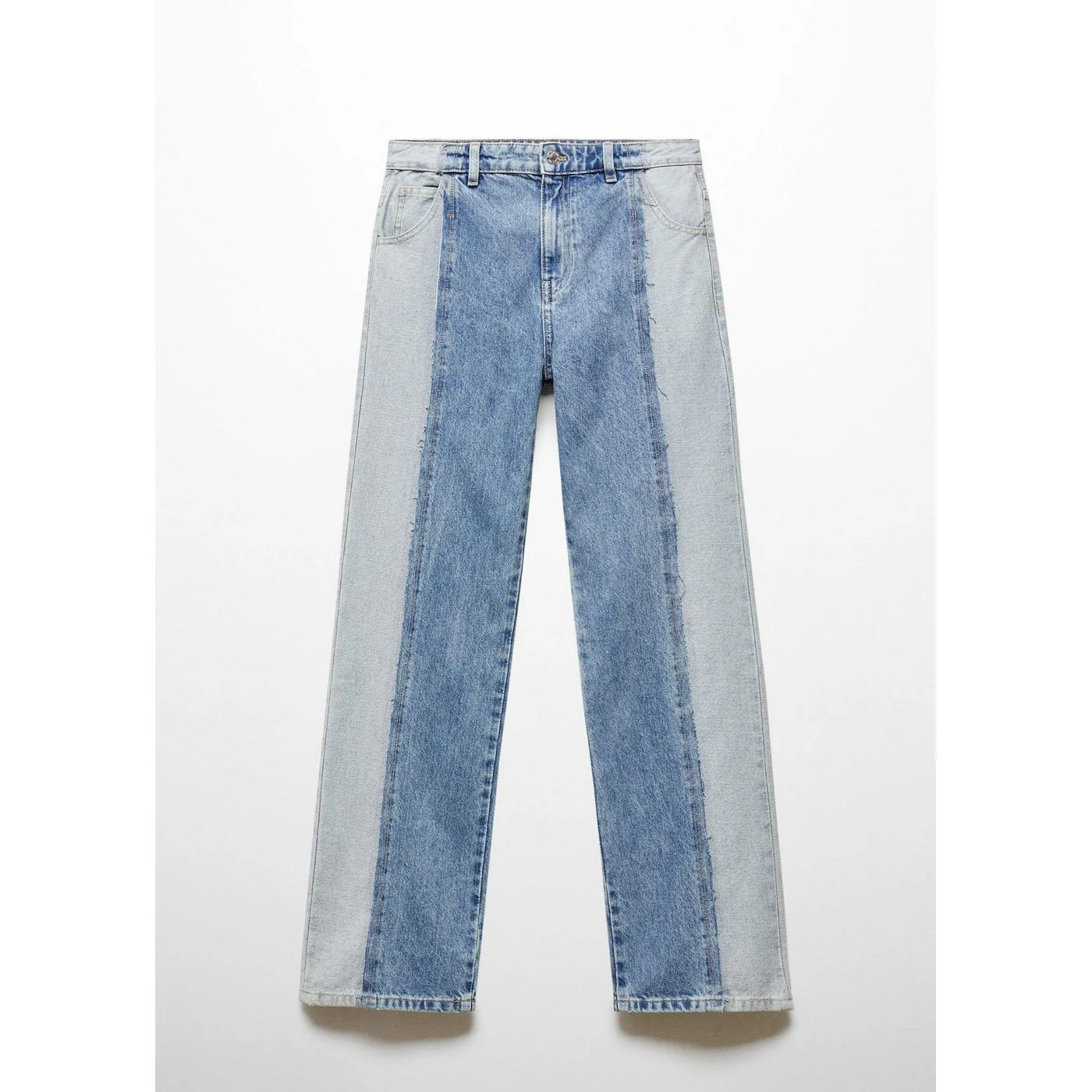 Jean Coupe Droite Bicolore - Medium Blue - Image 9