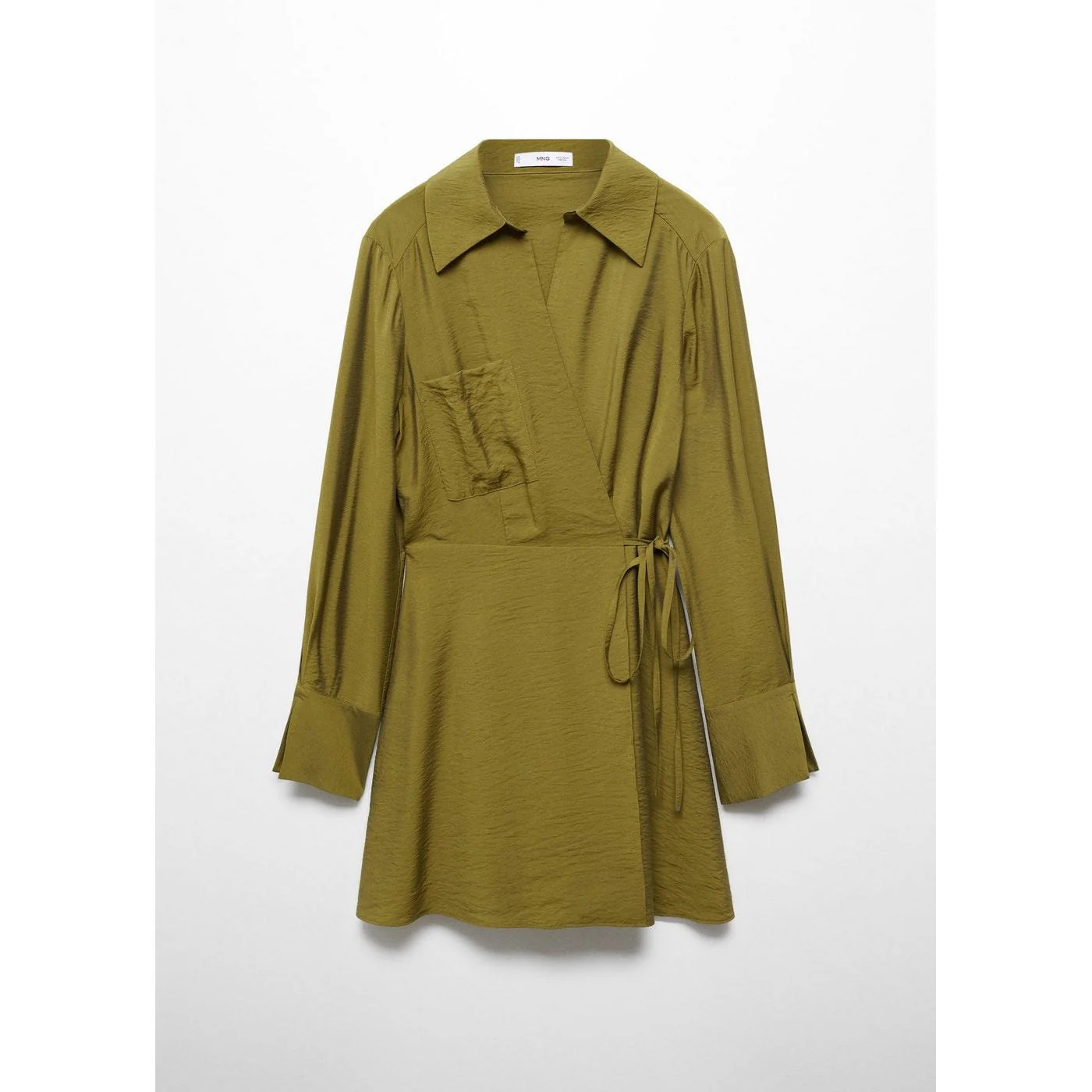 Robe Cache-Coeur Noeud - Khaki - Image 11