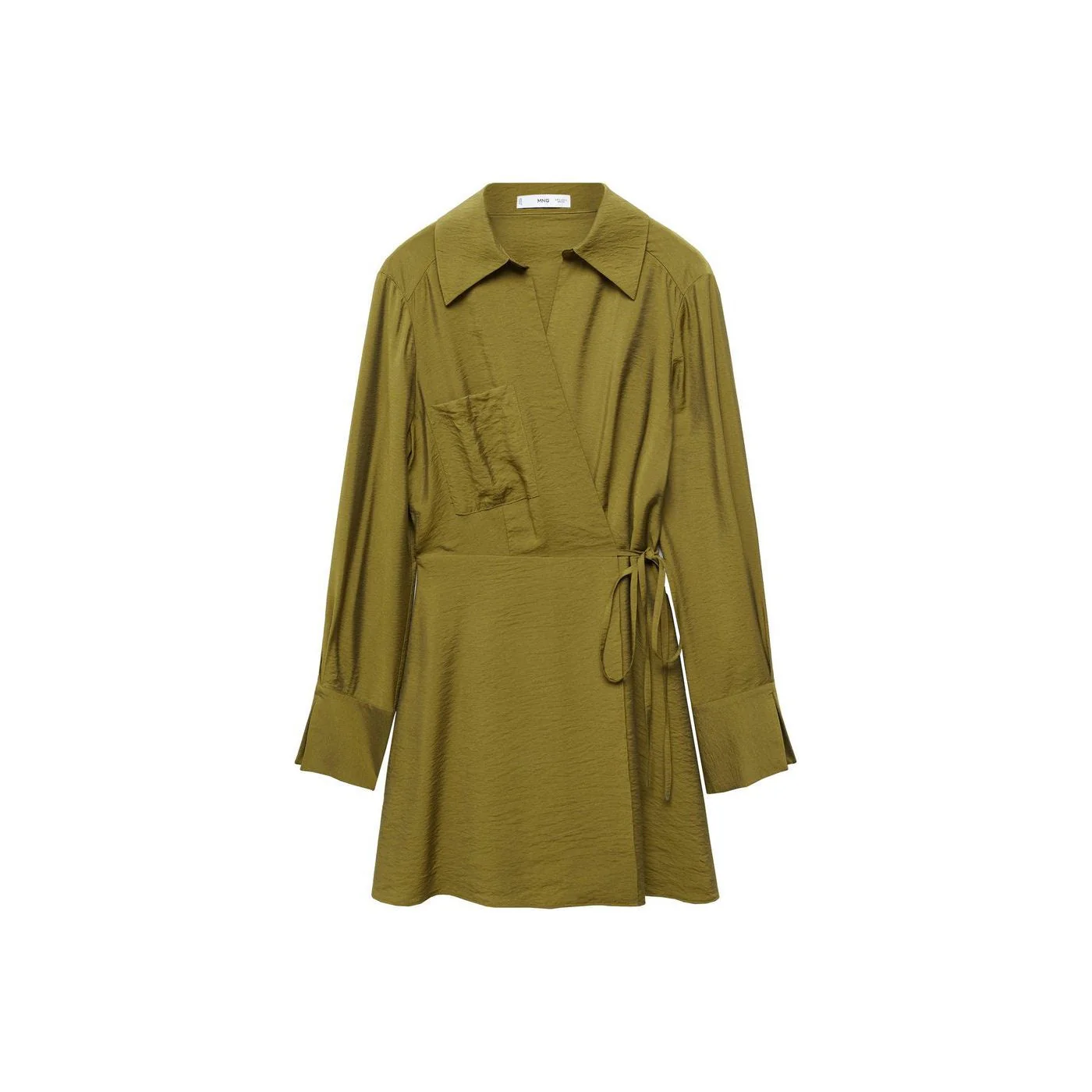 Robe Cache-Coeur Noeud - Khaki - Image 12