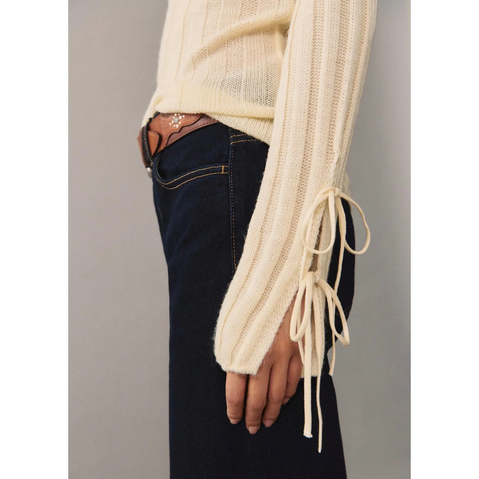 Pull-Over Côtelé - Ecru - Image 4