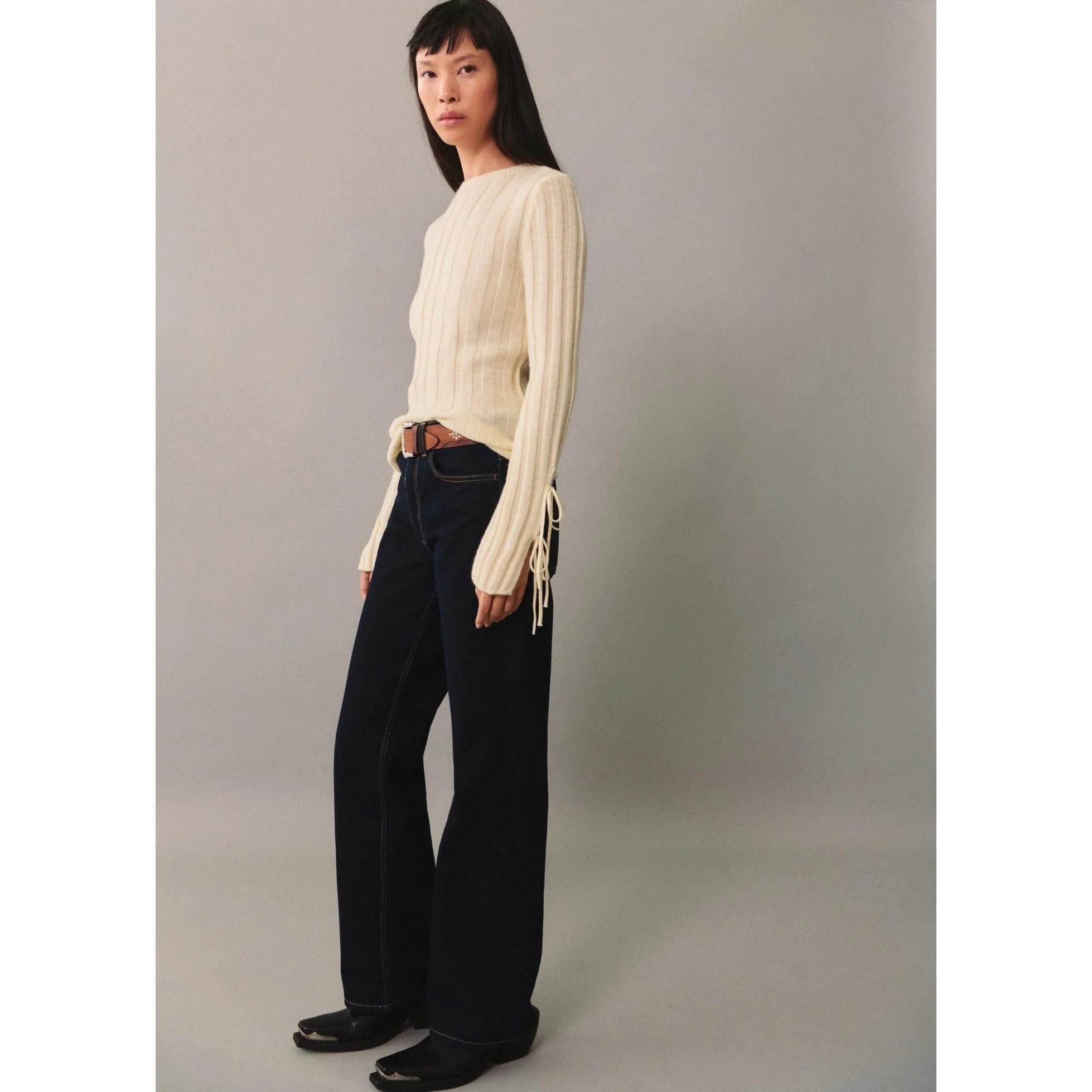 Pull-Over Côtelé - Ecru - Image 7