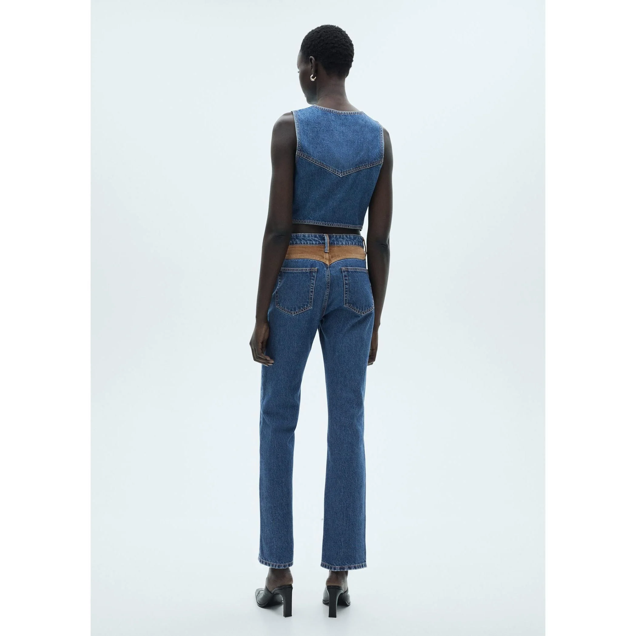 Jean Droit Détails Contrastés - Dark Blue - Image 3