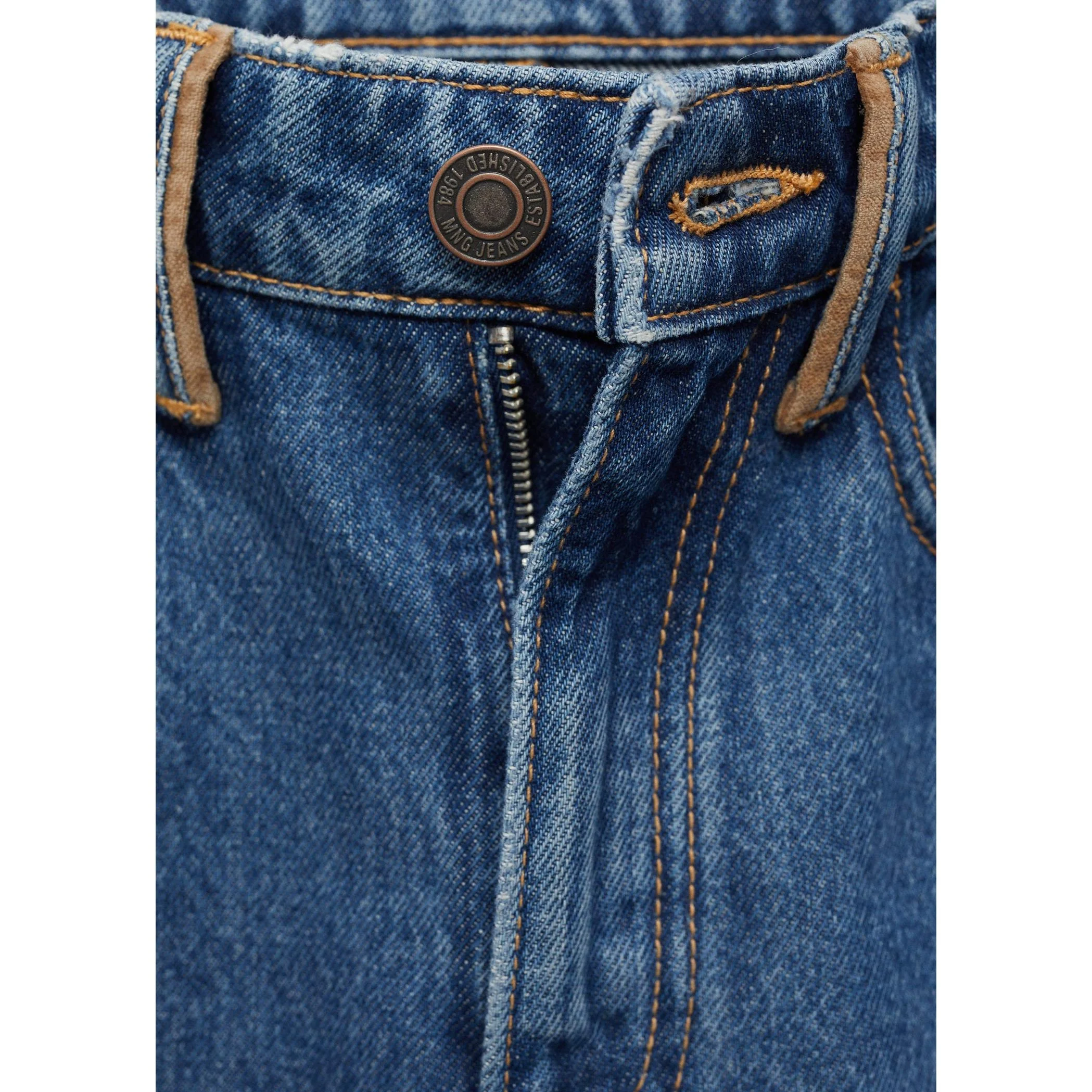 Jean Droit Détails Contrastés - Dark Blue - Image 7
