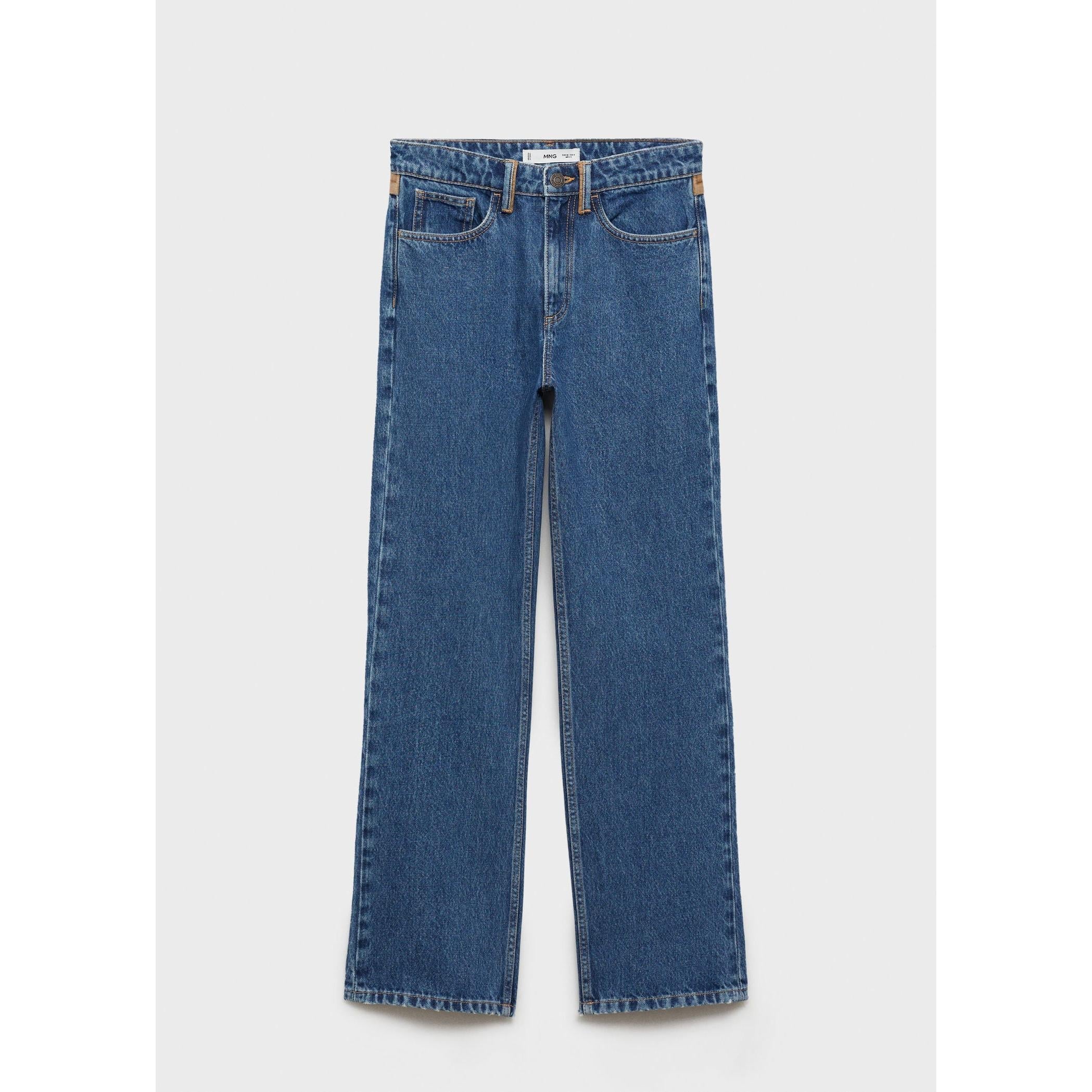 Jean Droit Détails Contrastés - Dark Blue - Image 8