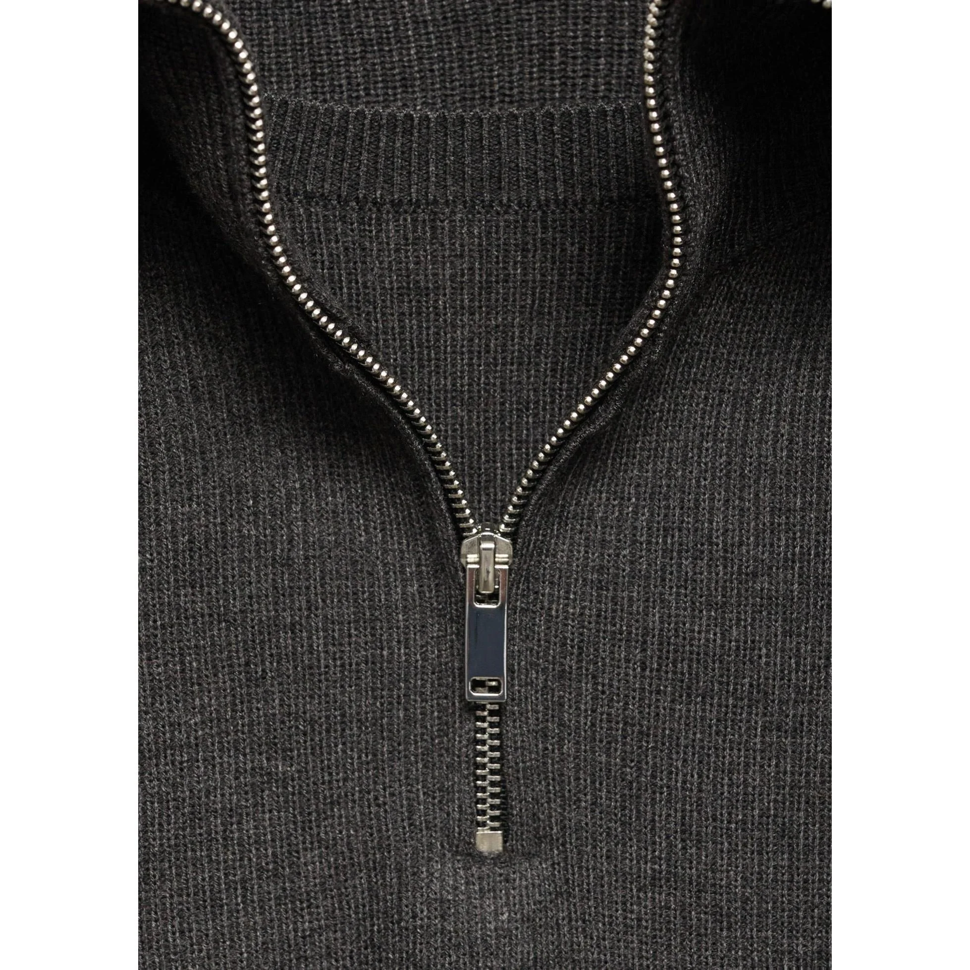 Pull-Over Col Roulé Fermeture Éclair - Charcoal - Image 6