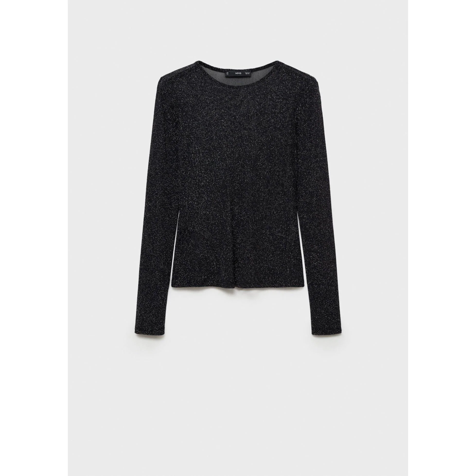 T-Shirt Lurex Semi-Transparent - Black - Image 2