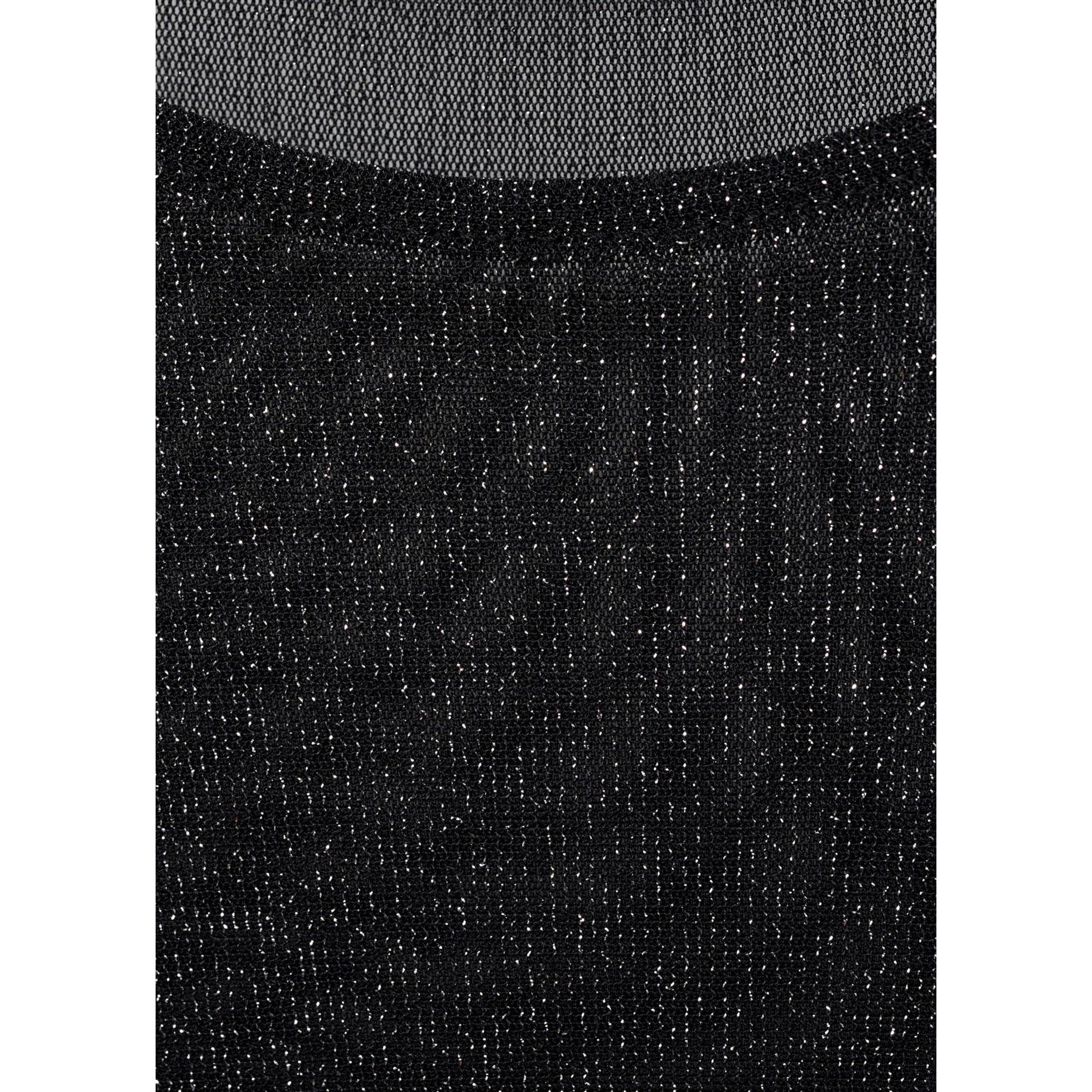 T-Shirt Lurex Semi-Transparent - Black - Image 5