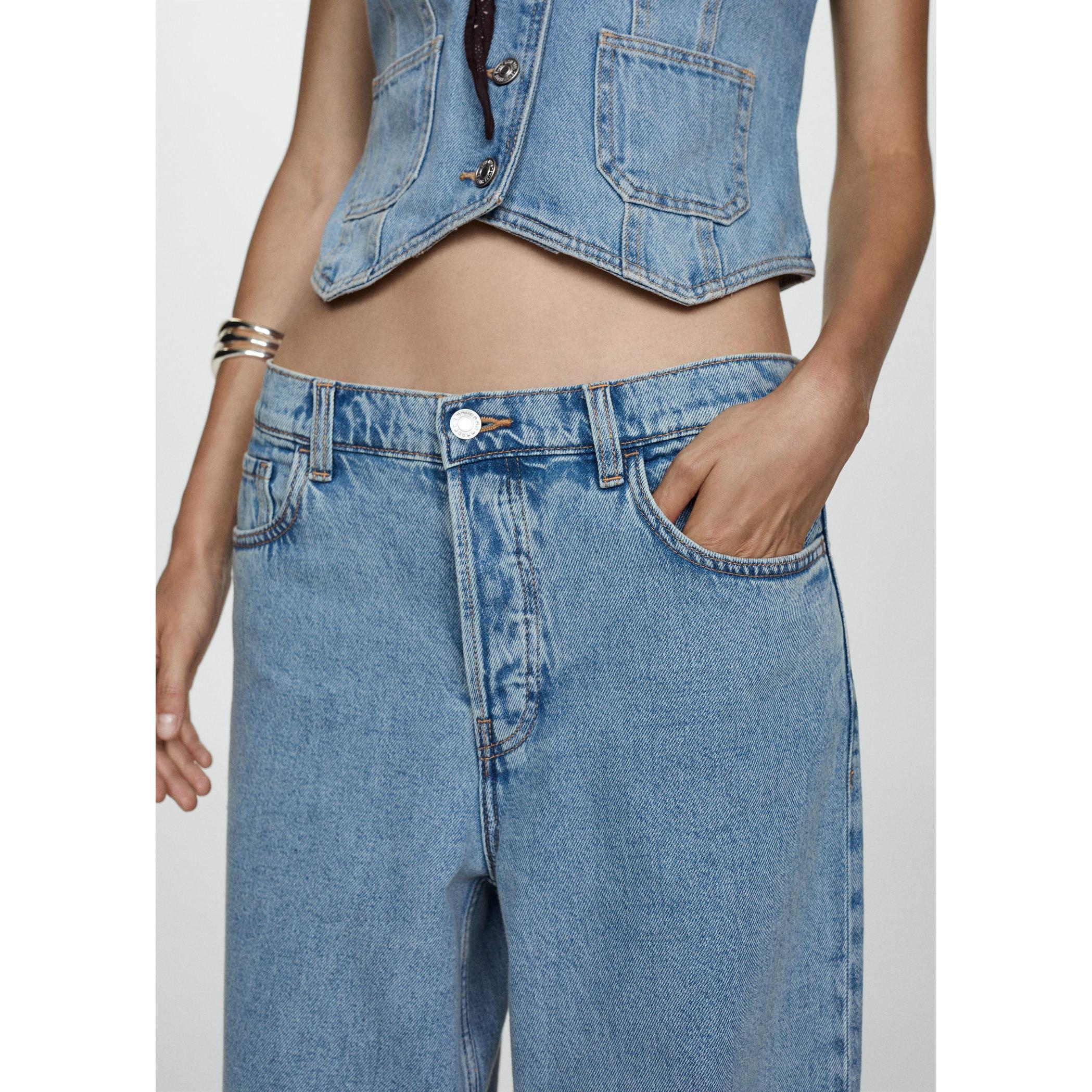 Jean Wideleg Loose Taille Basse - Medium Blue - Image 5