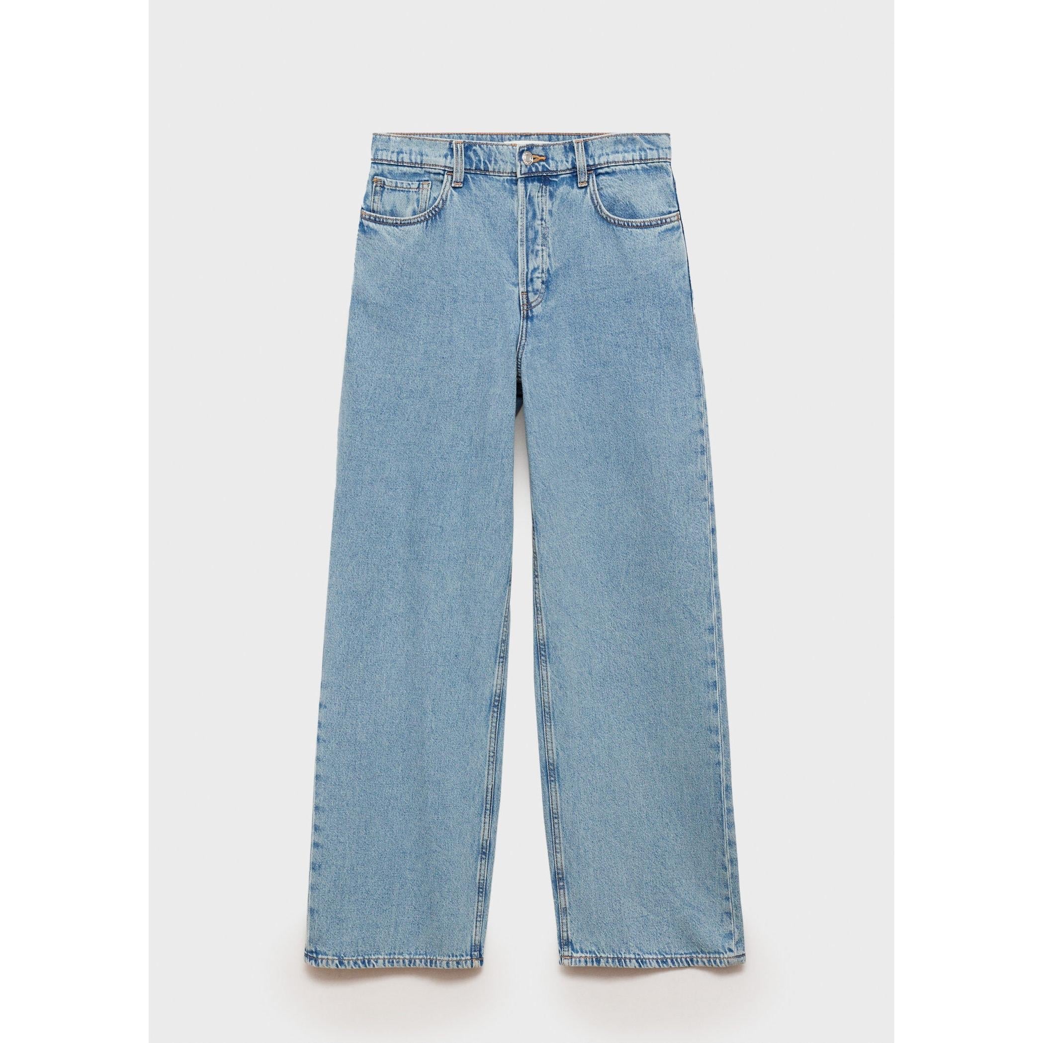 Jean Wideleg Loose Taille Basse - Medium Blue - Image 7