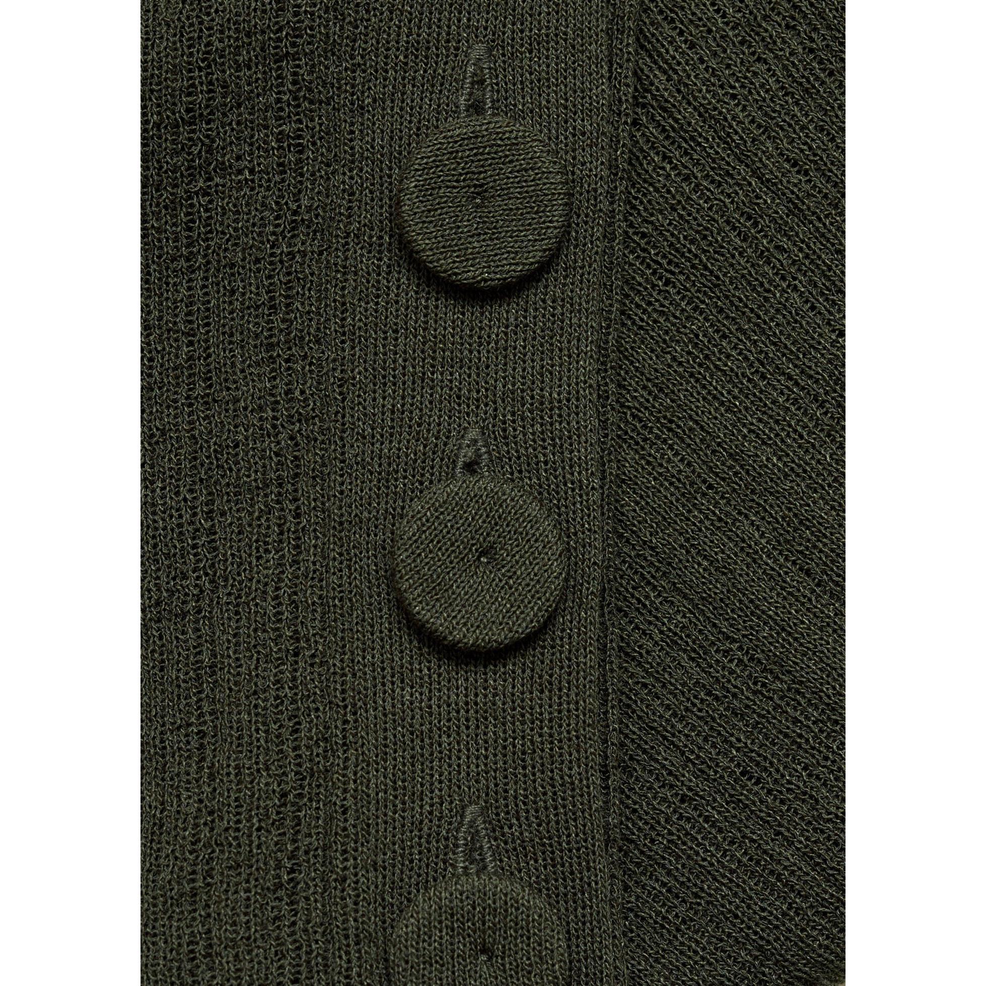 T-Shirt Semi-Transparent Boutons - Dark Green - Image 6