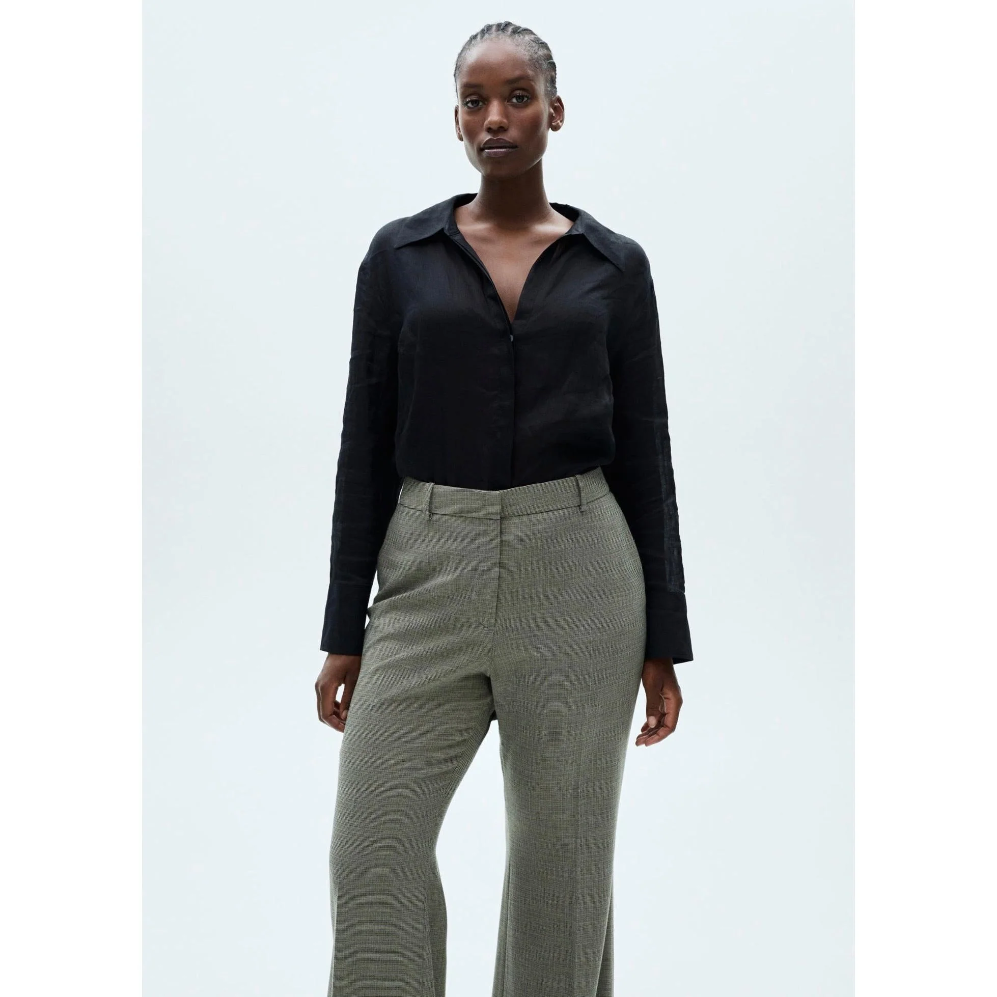 Pantalon De Costume Flare - Khaki - Image 8