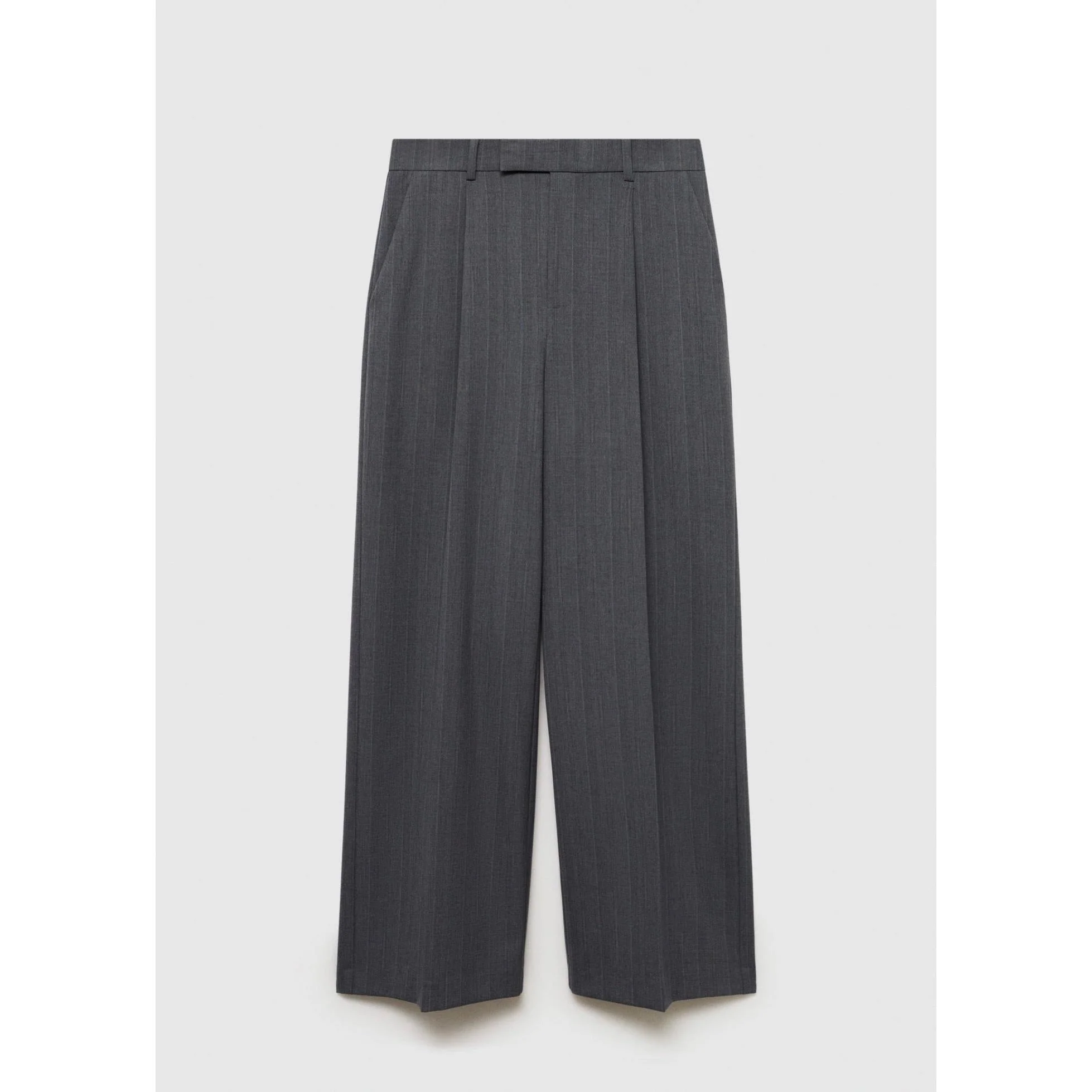 Pantalon De Costume Fines Rayures - Grey - Image 2