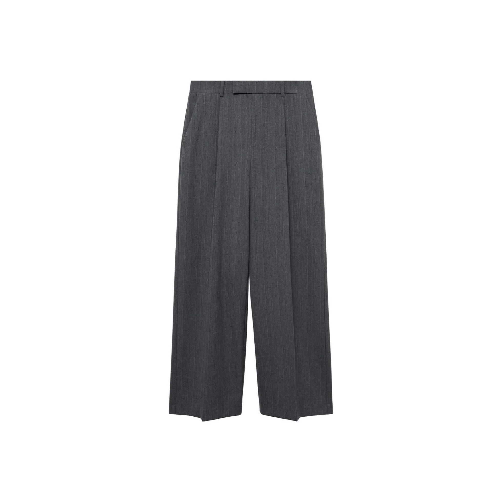 Pantalon De Costume Fines Rayures - Grey - Image 3