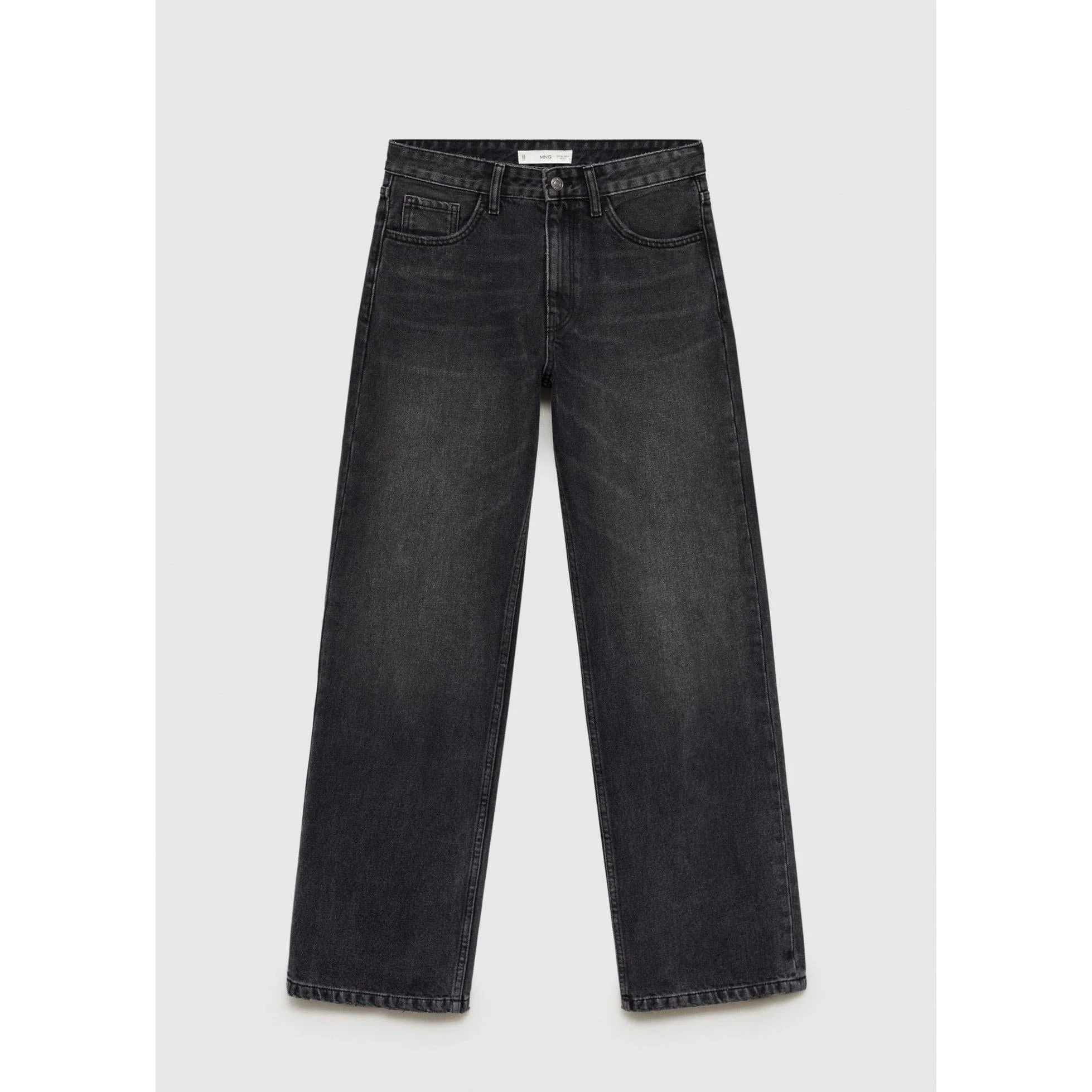 Jean Droit Taille Normale - Black Denim - Image 2