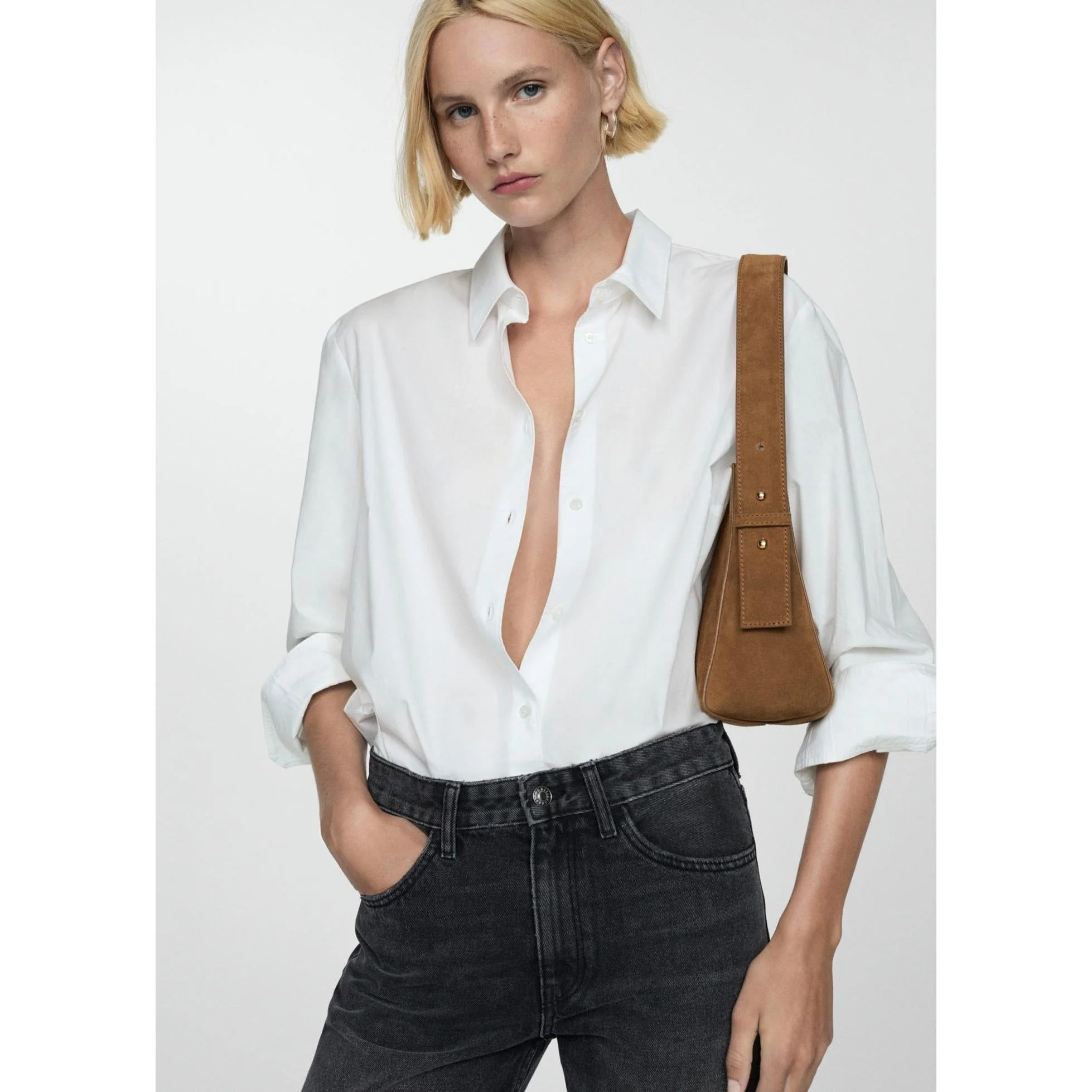 Jean Droit Taille Normale - Black Denim - Image 5