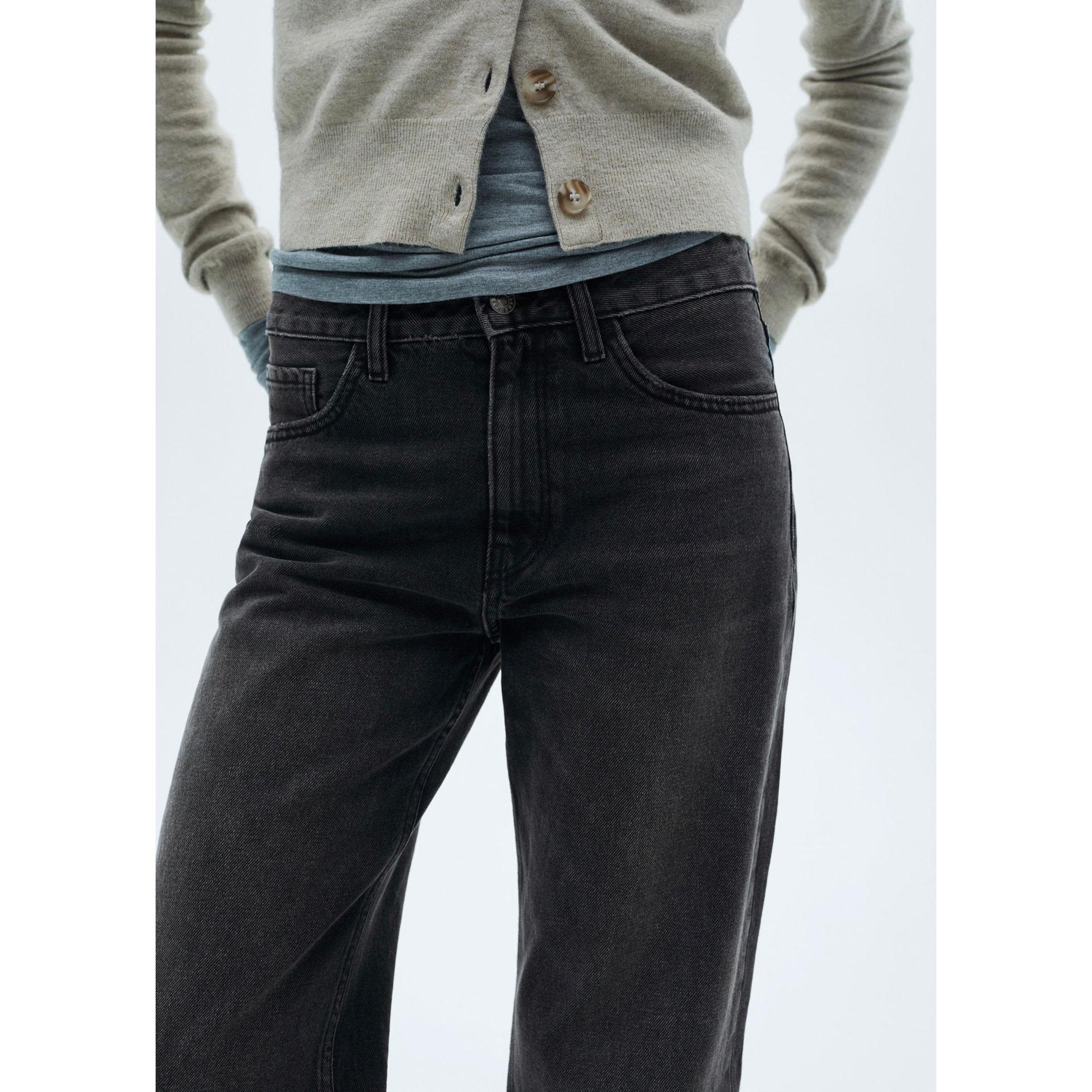 Jean Droit Taille Normale - Black Denim - Image 6