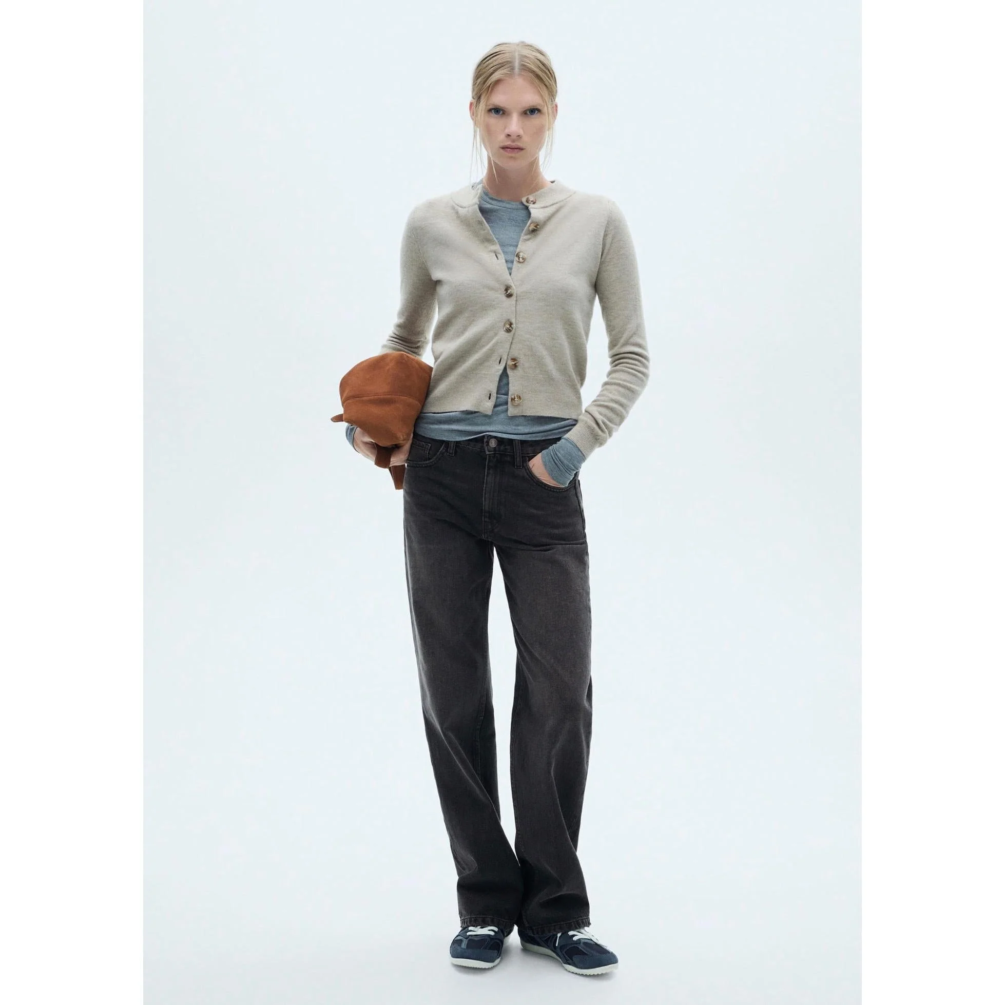 Jean Droit Taille Normale - Black Denim - Image 9