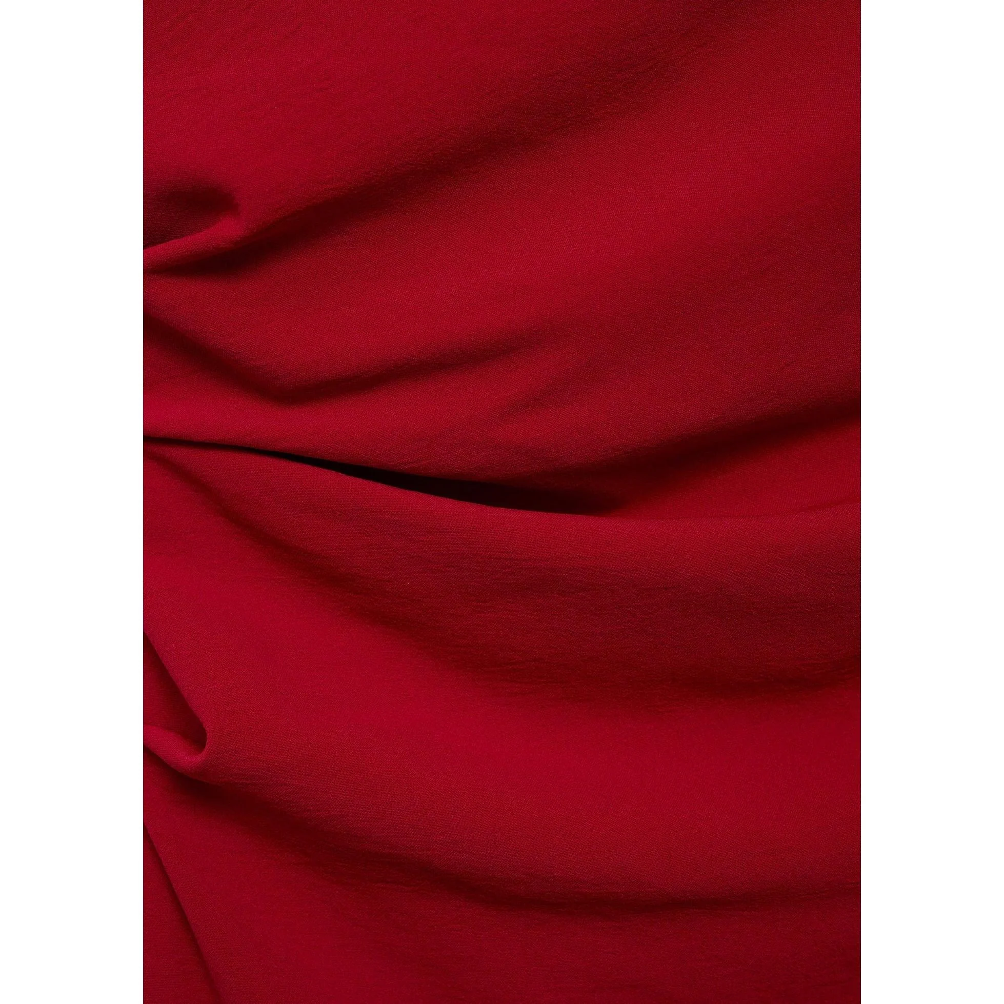Robe Asymétrique Froncée - Red - Image 8