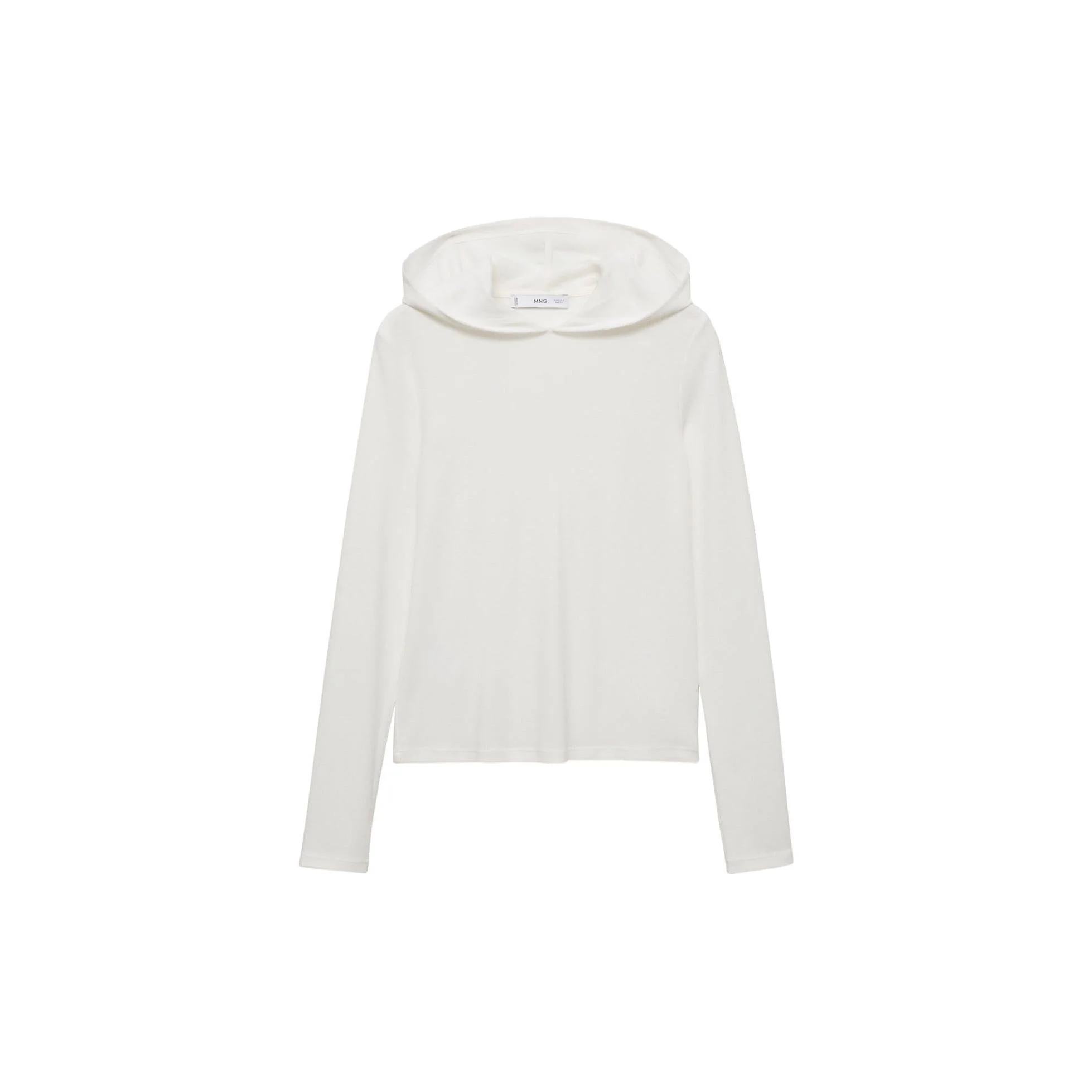 T-Shirt Manches Longues Capuche - Off White - Image 3