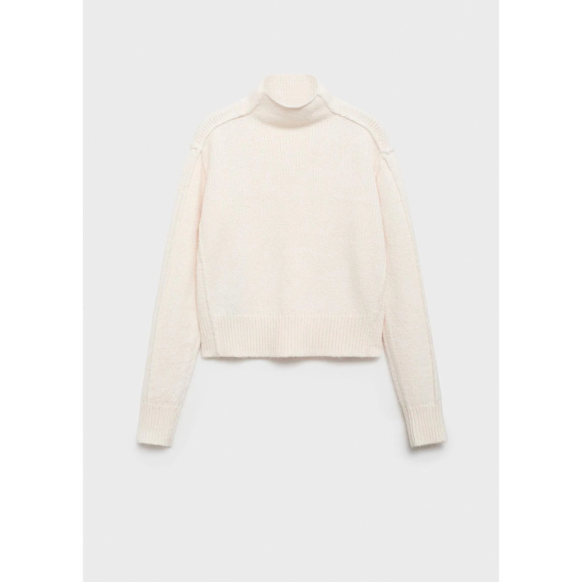 Pull-Over Col Montant Coutures - Ecru - Image 2